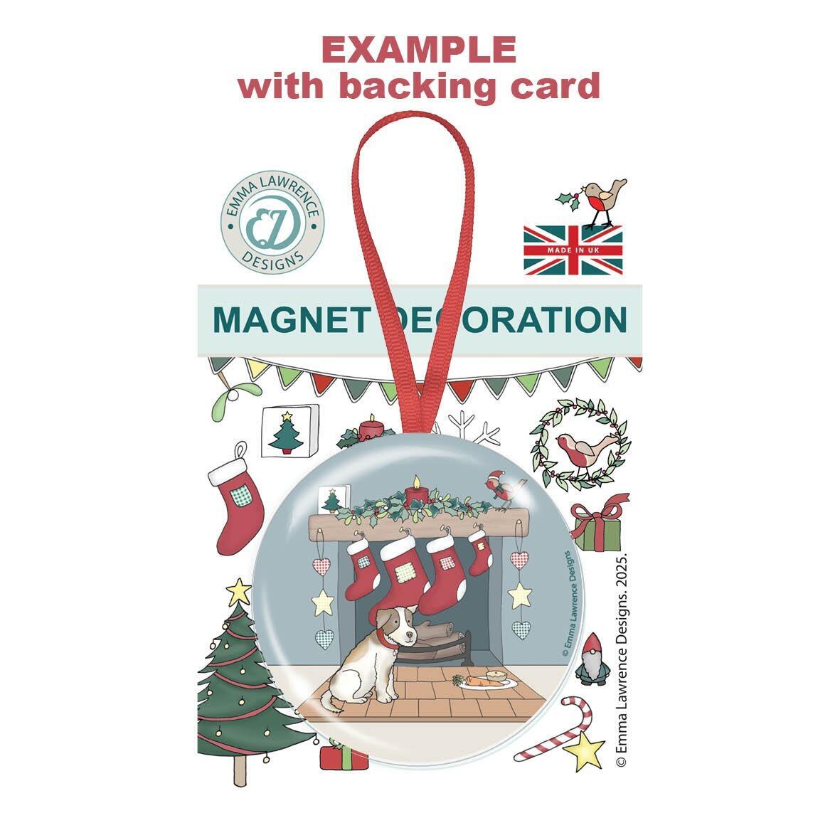 Magnet Decorations | Christmas Horses Hanging Decoration Magnets, Emma Lawrence Designs. UK Made. - Presentation card option