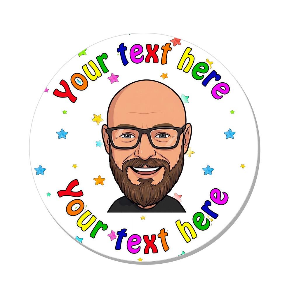 Custom Face Stickers | Selfie Stickers! Personalised Avatar Stickers. Hearts Design, Scented Option