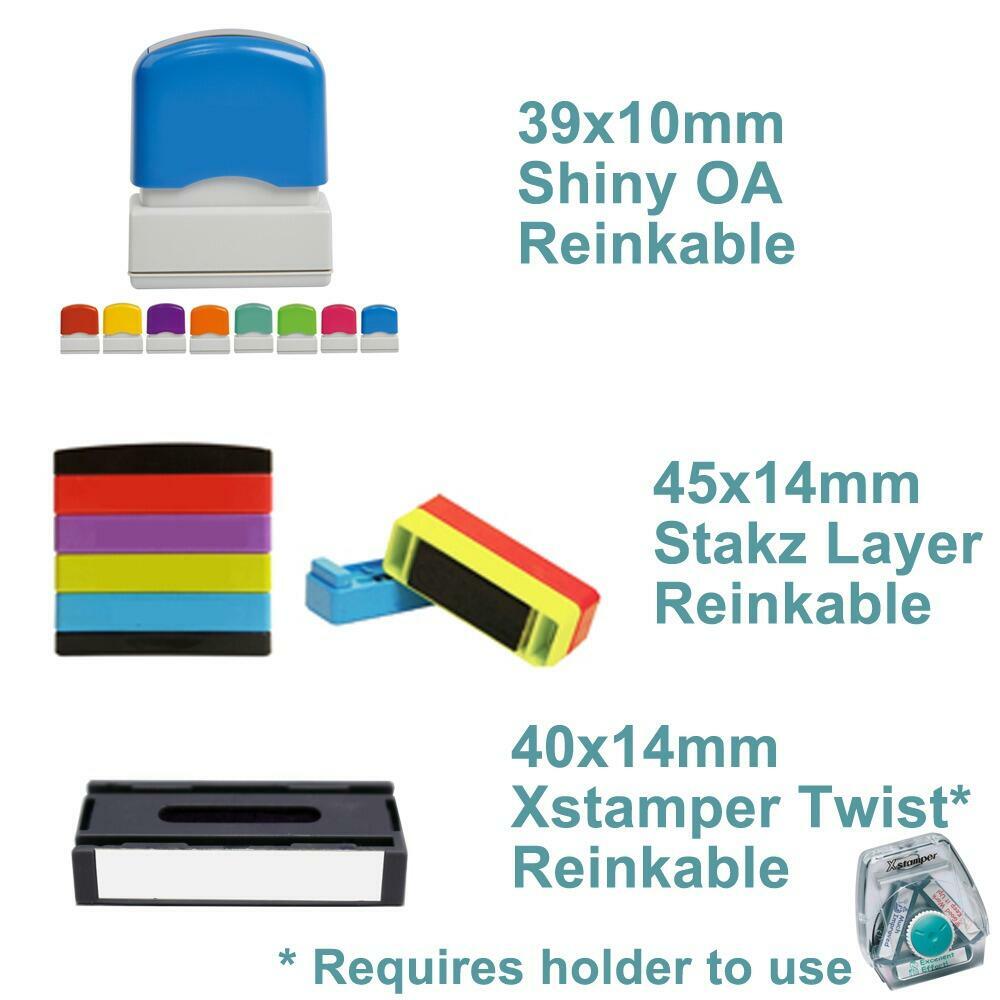 Custom Stamps | Mount/Image Size Options for Personalised Stamps