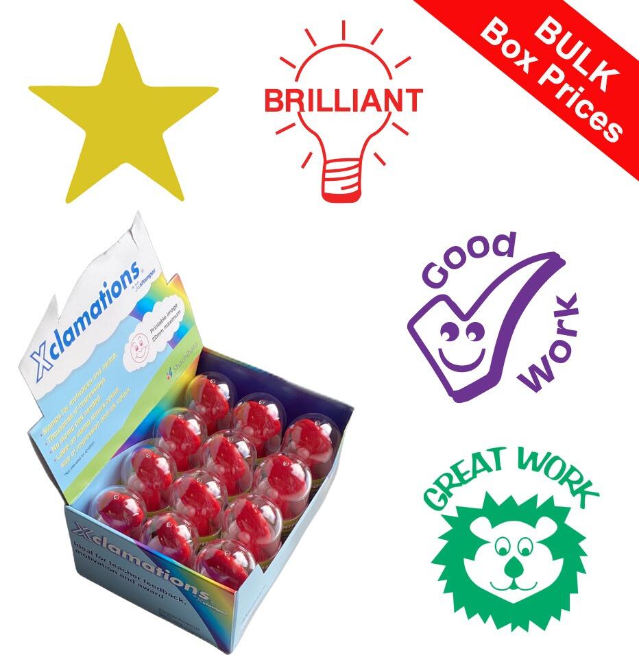 Bulk Teacher Stamps | Boxes of Teacher Stamps in Best-selling Xstamper Designs at Bulk Prices