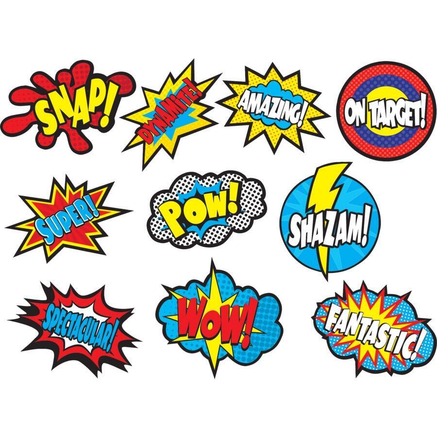 Classroom Display | 30 Superhero Sayings Cut Out Cards.