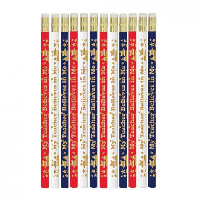 Reward Pencils | 12 x My Teacher Believes In Me HB Pencils