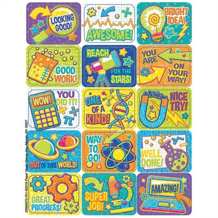 Reward Stickers | 120 STEM Design Teacher Stickers
