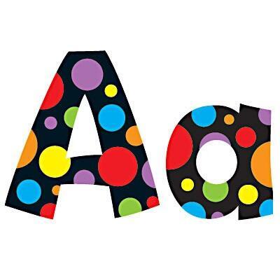 Classroom Display Lettering | 10cm Stunning Neon Dots Design Letters for Notices x 216 ( T79754)
