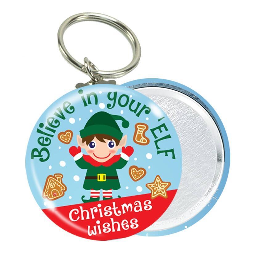 Inspirational Gifts | Believe in your 'Elf / Christmas Wishes Low Cost Keyrings.