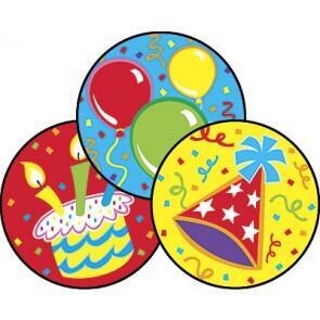 Smelly Stickers | 60 x Big Birthday Scratch n Sniff Stickers.