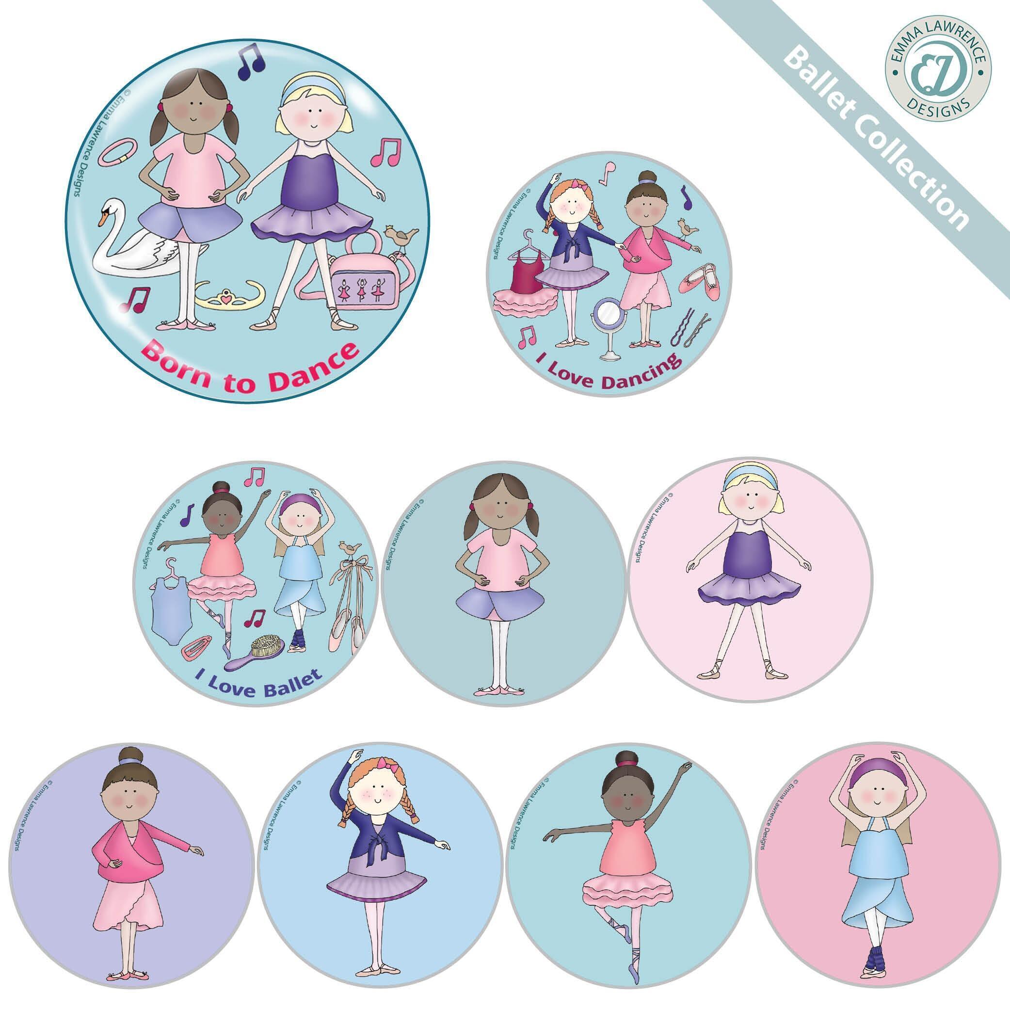 Fridge Magnet Gifts | Ballet Collection, Emma Lawrence Designs. Retail/Trade. Option to Personalise
