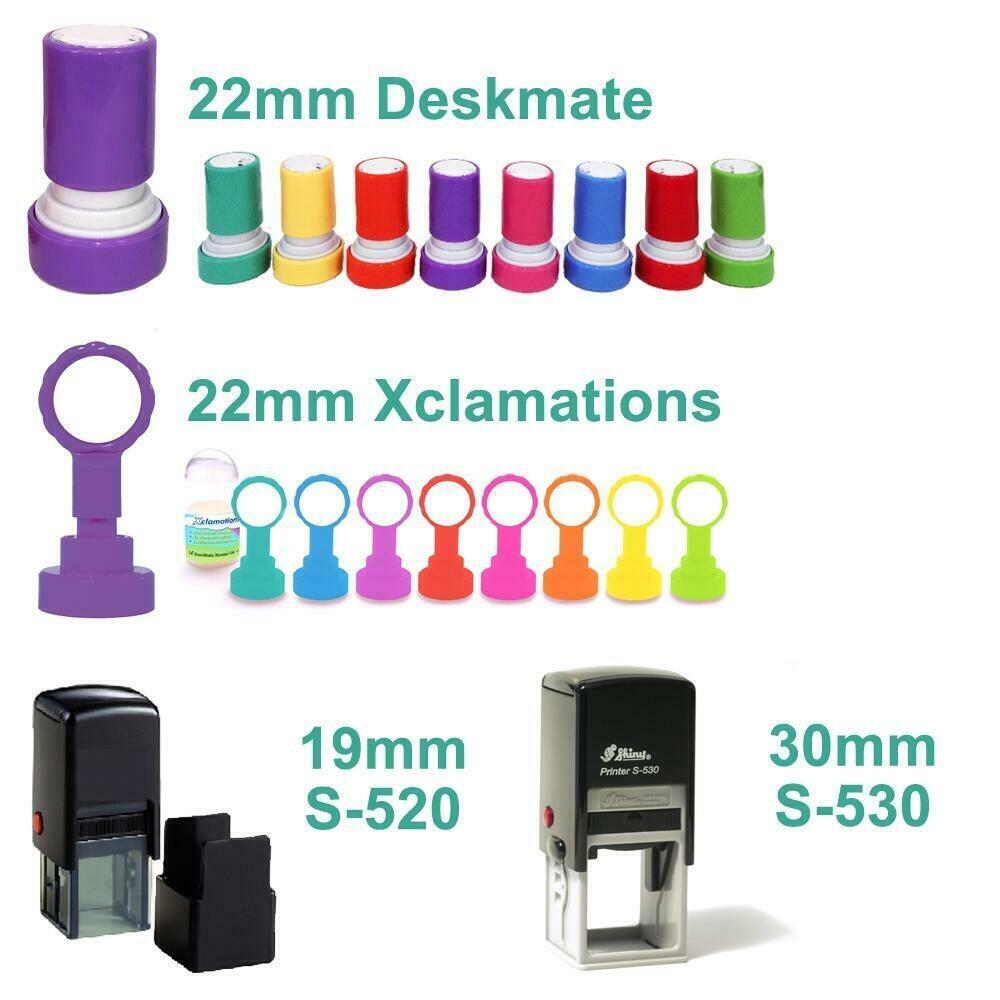 Personalised Teacher Stamps | Stamp Mount / Image Size Options