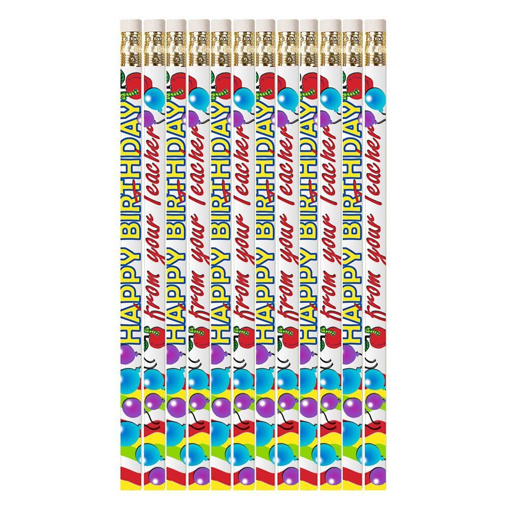 Birthday Gifts | 12 x Happy Birthday From Your Teacher HB Pencils.