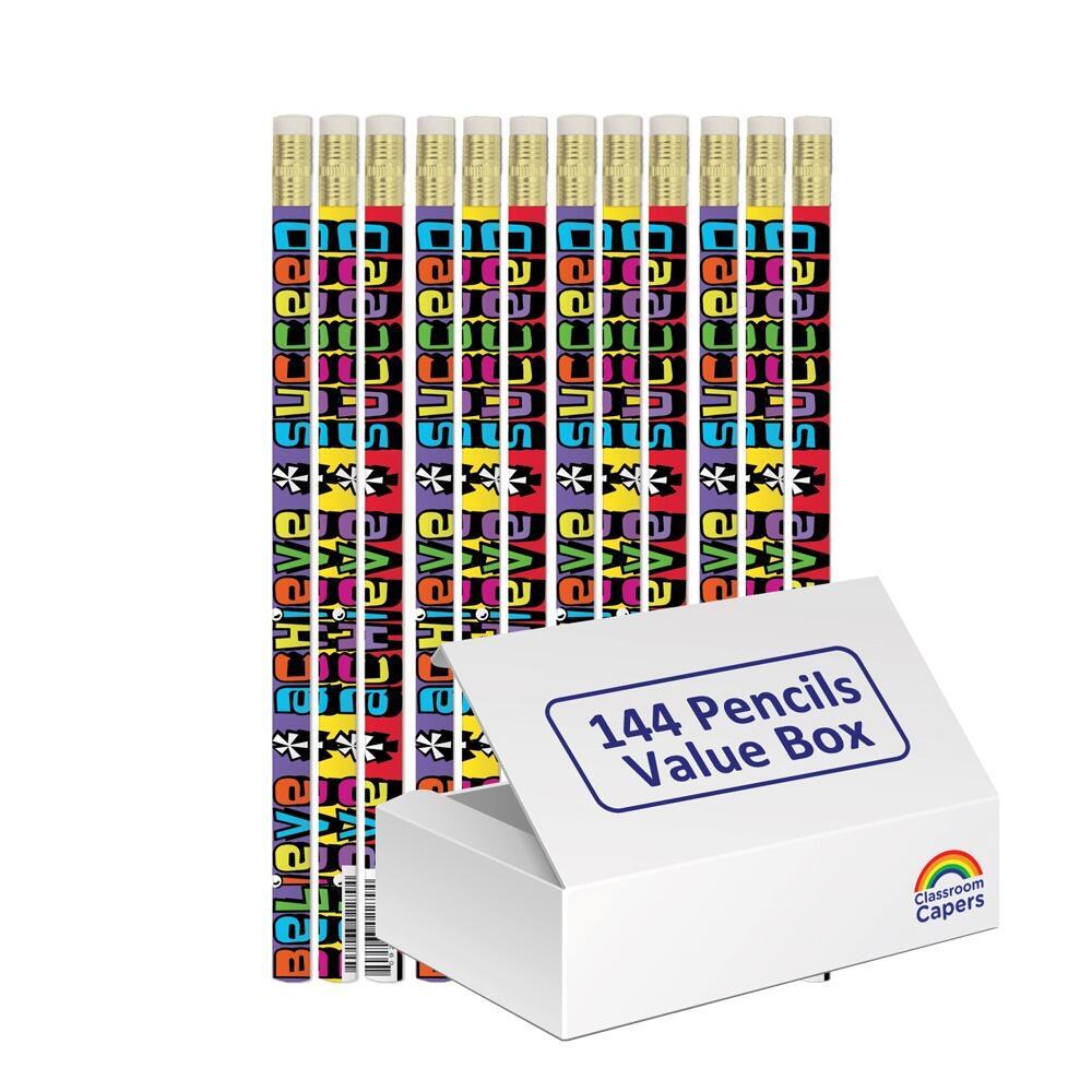 Bulk Teacher Class Gifts | Believe, Achieve, Succeed (Motivation) x 144. Great Value Box Set
