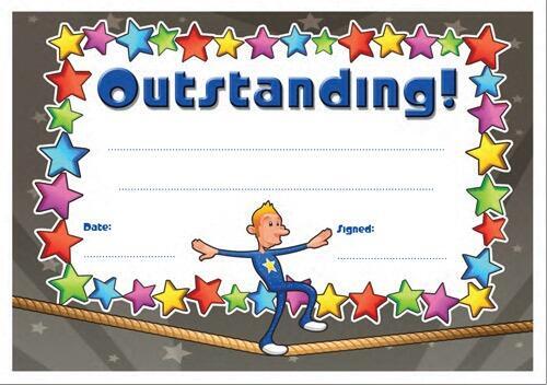 School Certificates | 30 x "Outstanding!" Cool Design Award Certificates