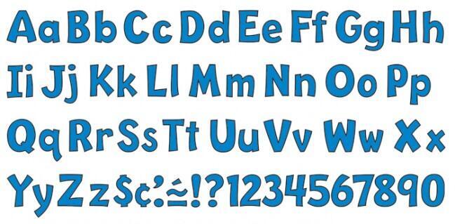 Classroom Display Lettering | 10cm Stunning Blue Card Letters for Notices x 216 ( T79744)