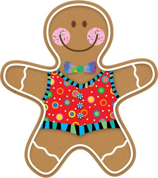 Classroom Display Cut Out Cards | Christmas Gingerbread Man Card Cutouts