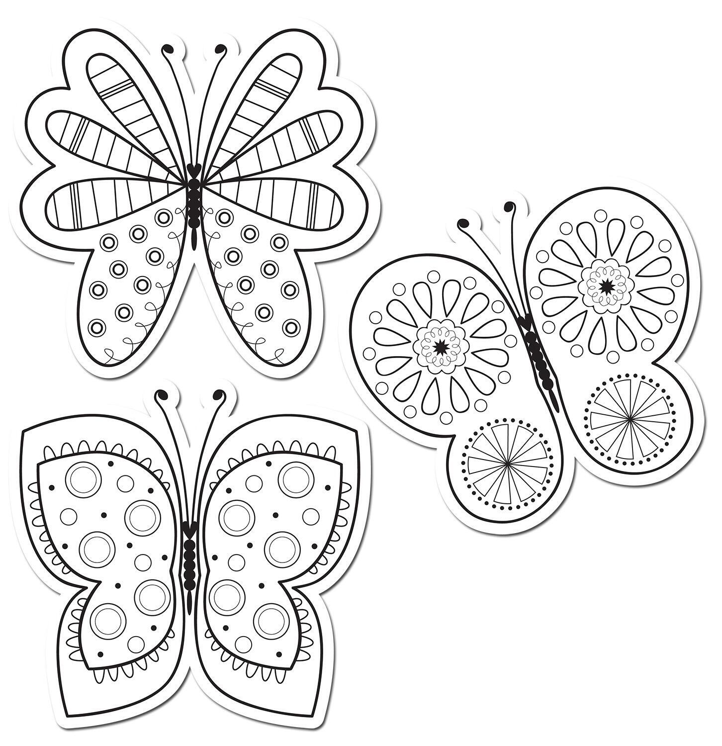 Colouring Activities | Colouring Butterfly Activity Cut Out Cards for Schools / Home Crafts