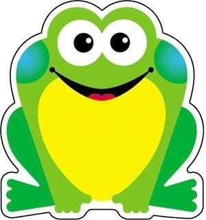 Classroom Display Card Cutouts | 36 Fun Frog Small Card Cut-out Cards for Displays and Activities