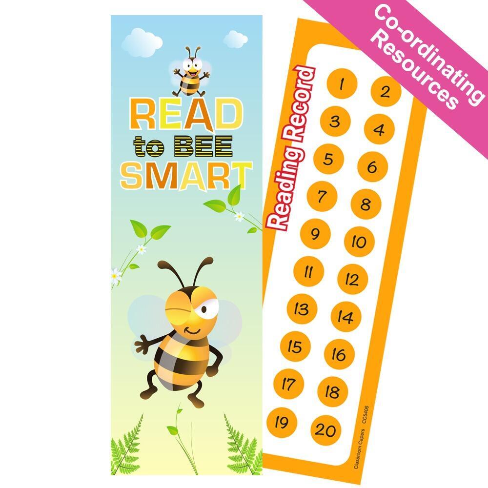 Reading Charts | Read to BEE Smart, Clever Reading Record/Chart Bookmarks. Class Value Pack.