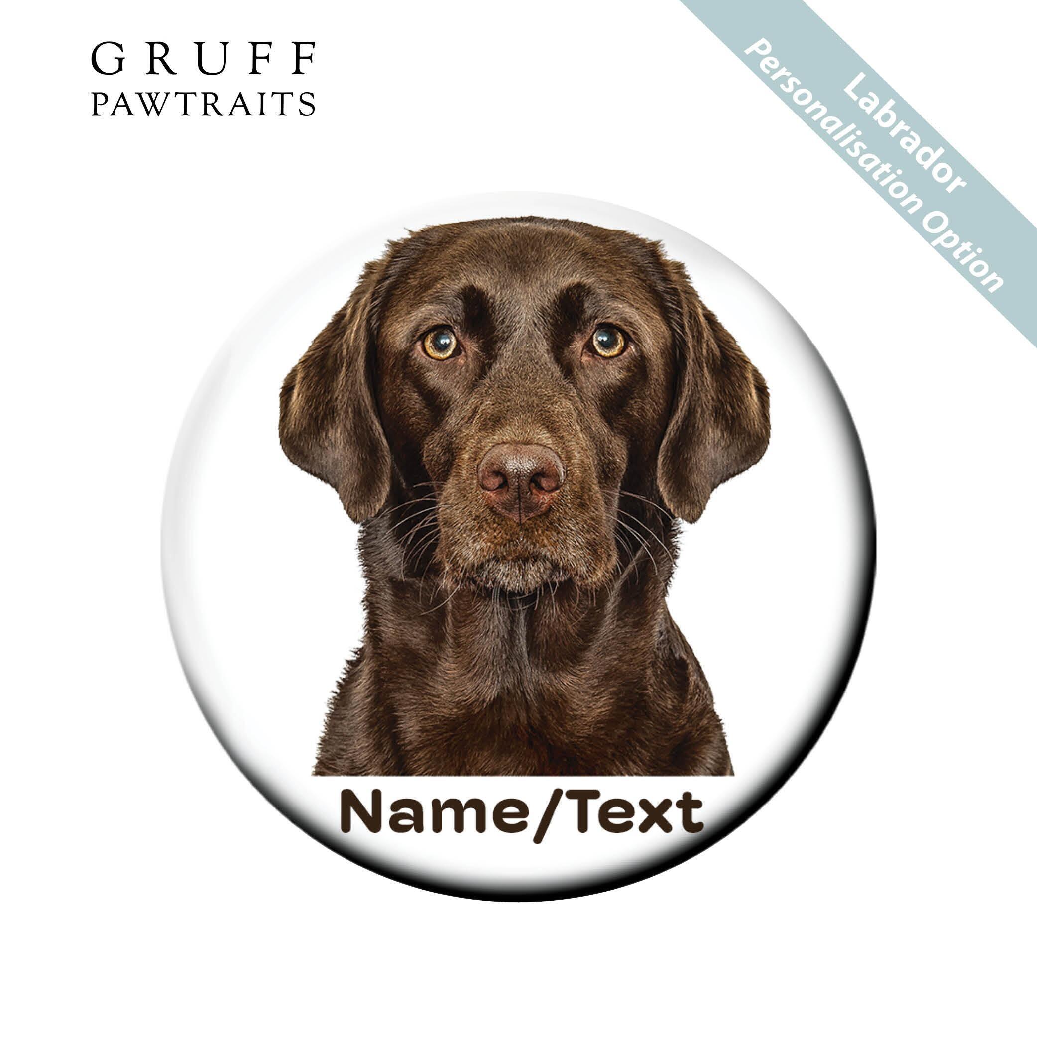 Dog Fridge Magnet Gifts | Personalised Stunning Brown Labrador Dog Fridge Magnets by Gruff Pawtraits