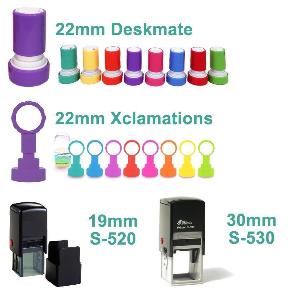 Personalised Teacher Stamps | Stamp Mount / Image Size Options