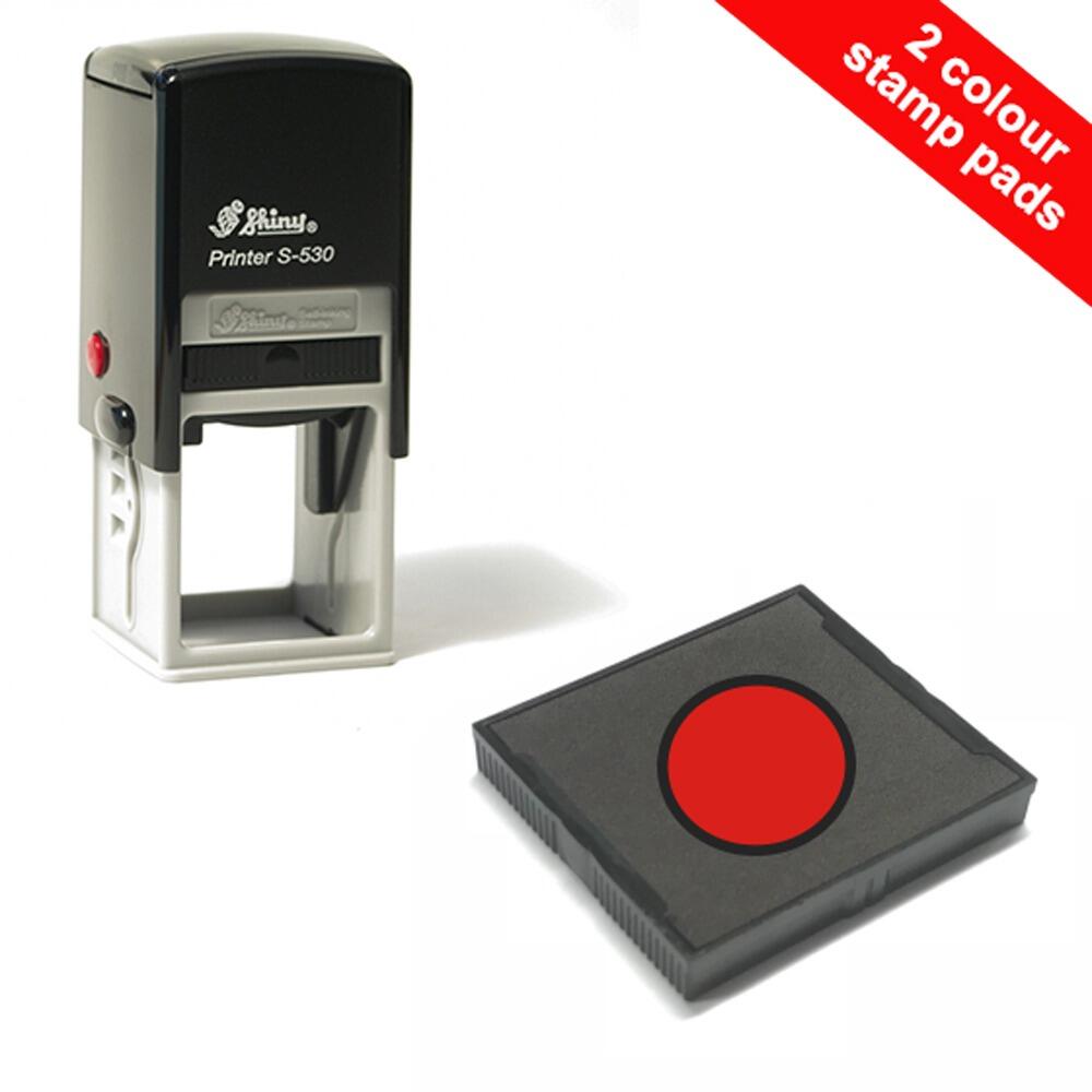 Rubber Stamp Refills | Shiny Printer S-530MC, 2 Colour Refill Pads and Ink - 20 Colours