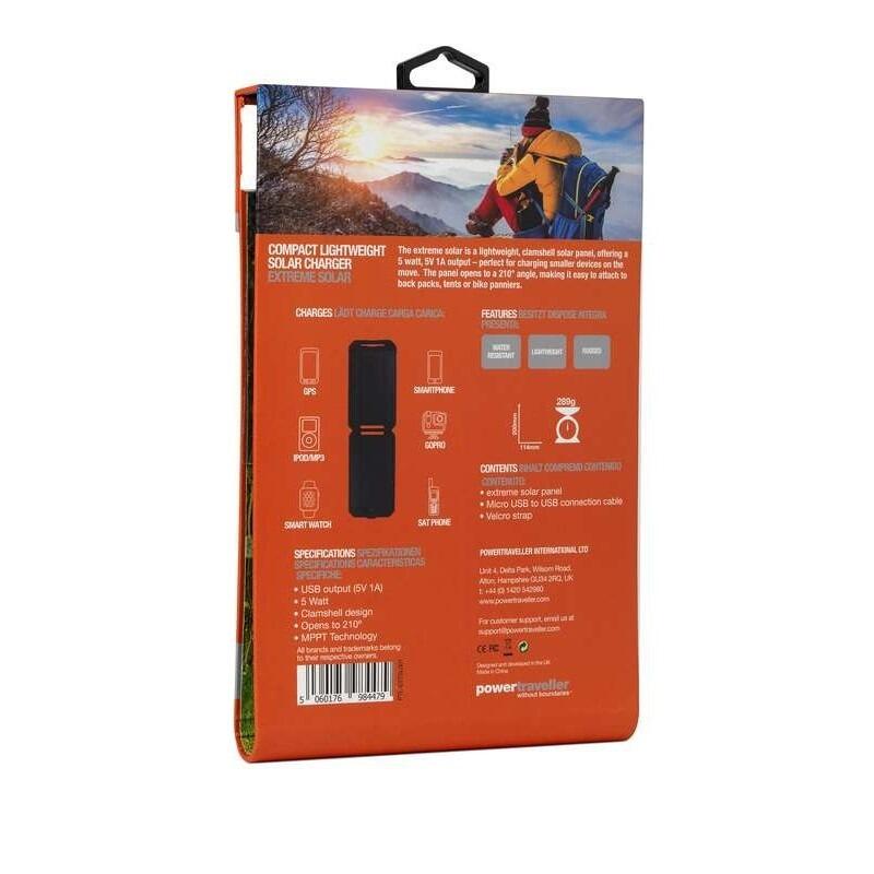 Powertraveller Extreme Solar - Compact Lightweight Solar Charger