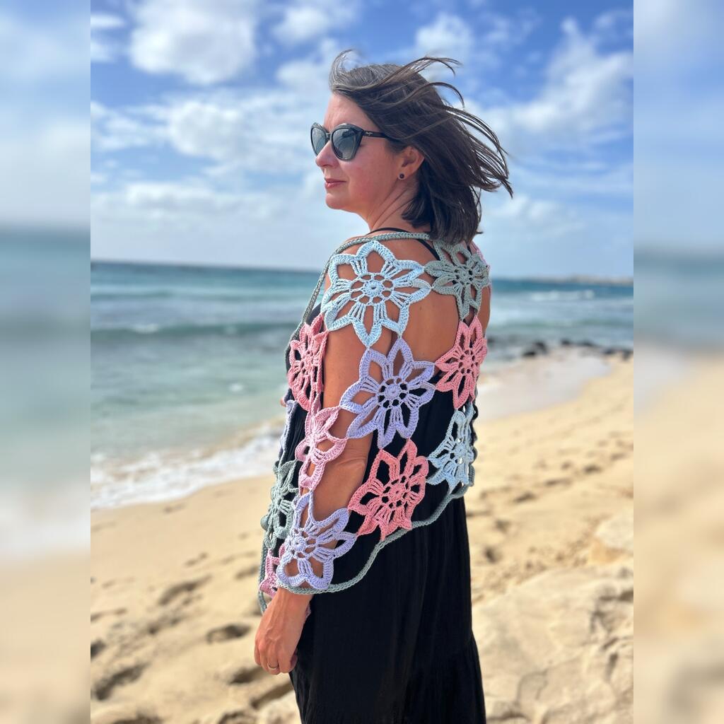 Flower Power Shawl Crochet Pattern & Yarn Pack: A Statement Piece Made for Sunshine