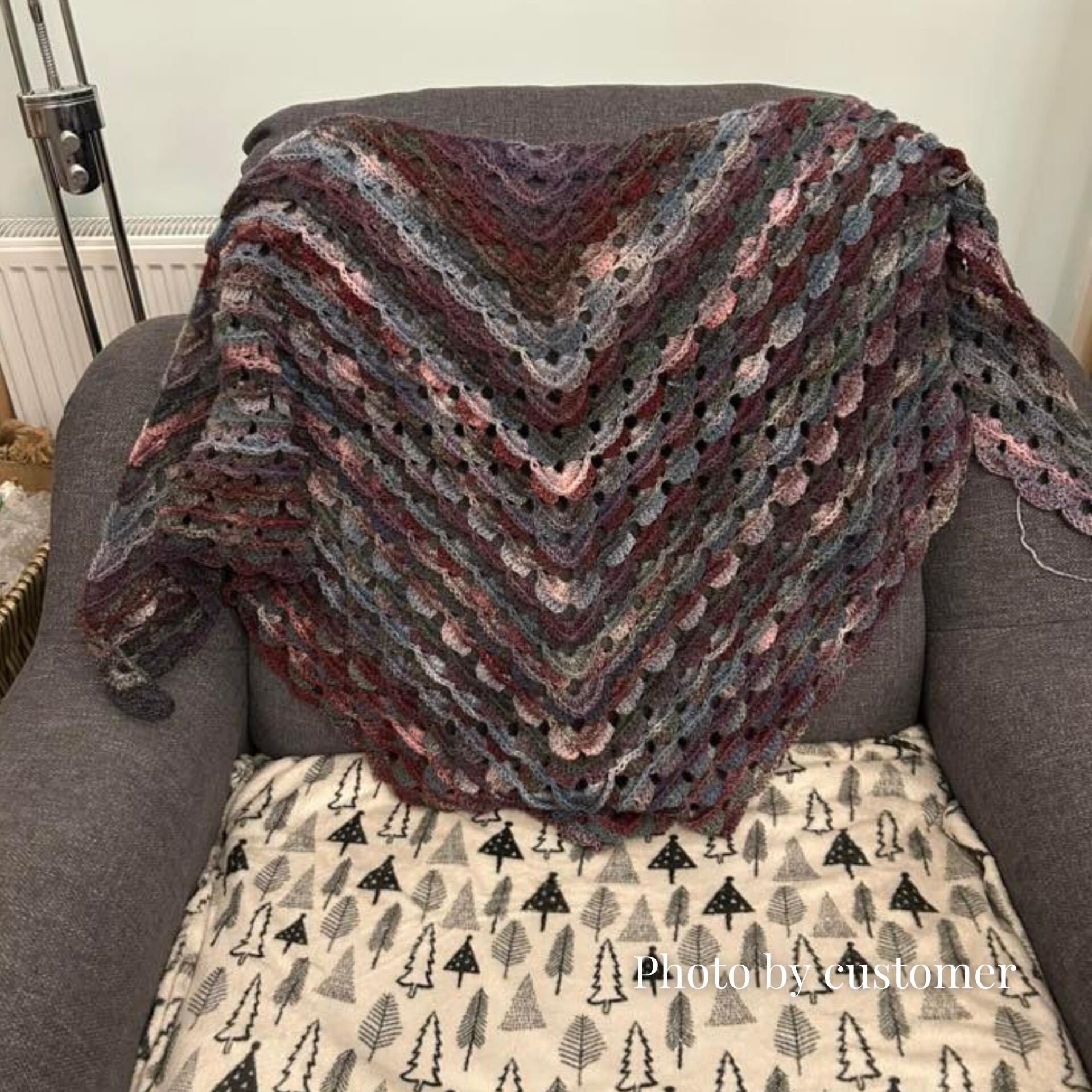 shawl made in James C. Brett optimistic