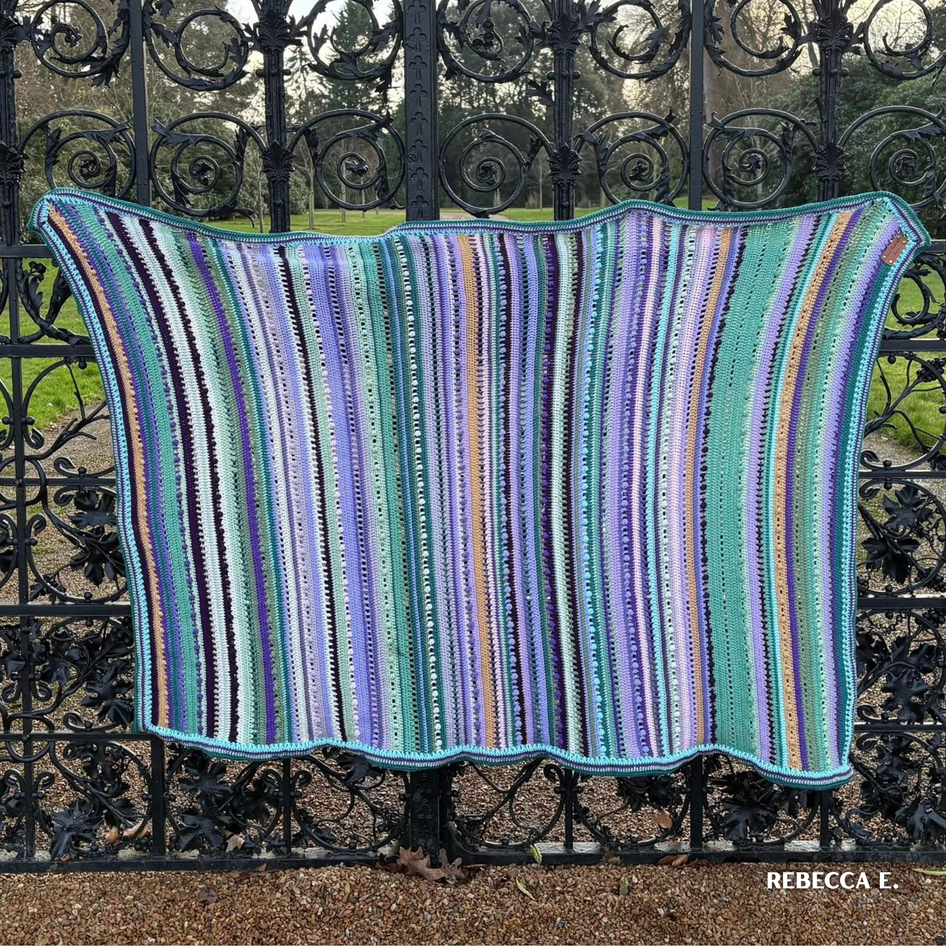 Bridgerton blanket hung onto the gates of Sandringham estate.