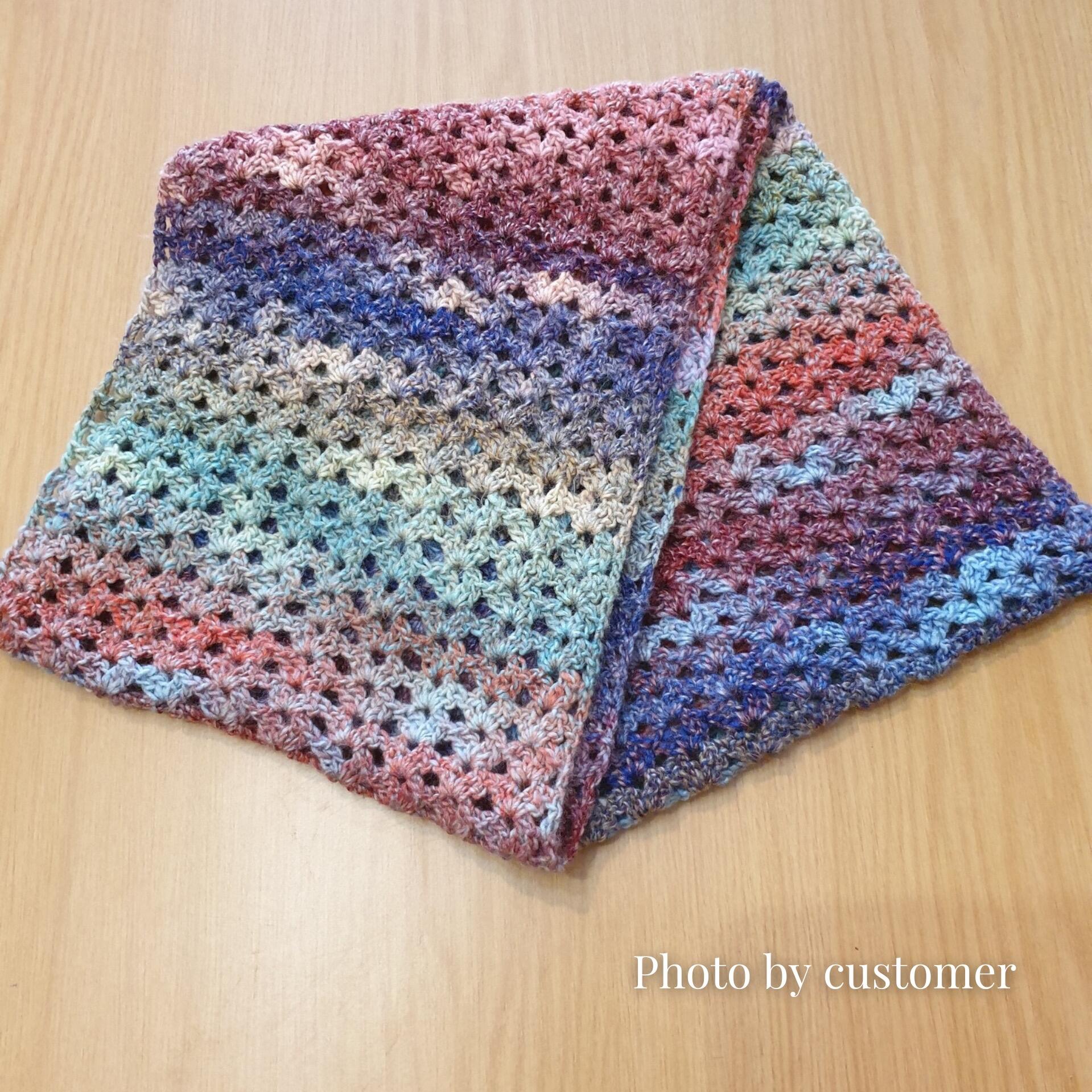 shawl made in James C. Brett Emotions Moods EM02