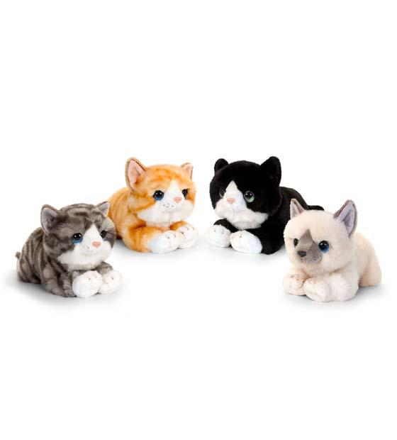 32cm Kinder Stofftier BN Keel Toys Signature Schwarz Cuddle Kitten 