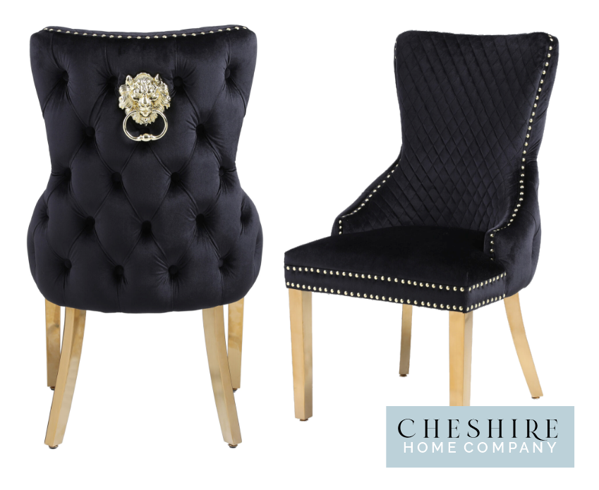 black velvet knocker chairs