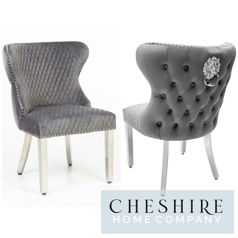 dining chairs with knockers grey