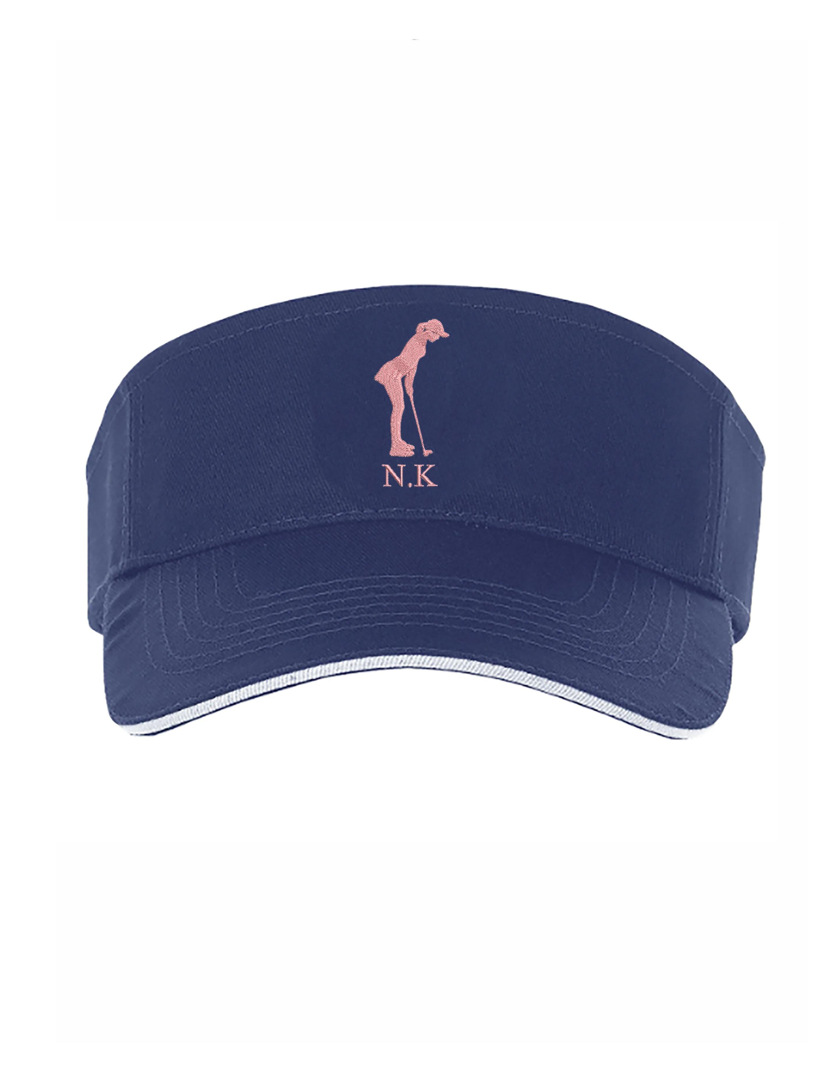 Women's Golf Design Golf Sun Visor with Embroidery Navy