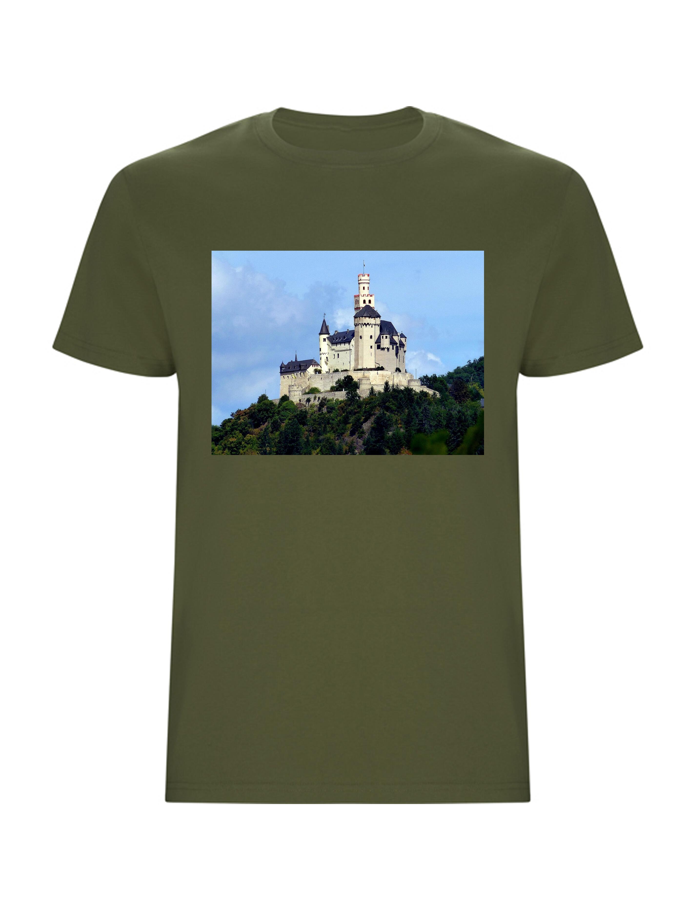 Personalised Photo Printed Short Sleeve T-Shirt Military Green