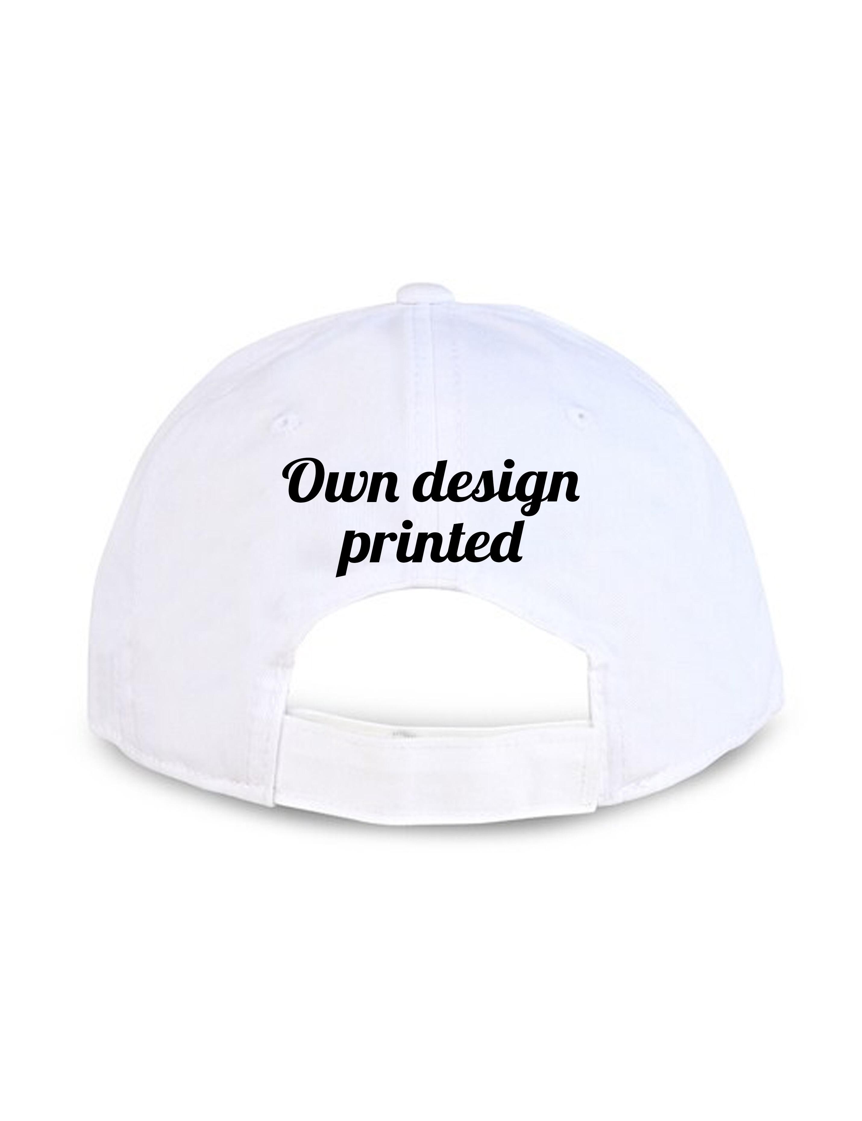 Printed Baseball Cap white with your logo or design