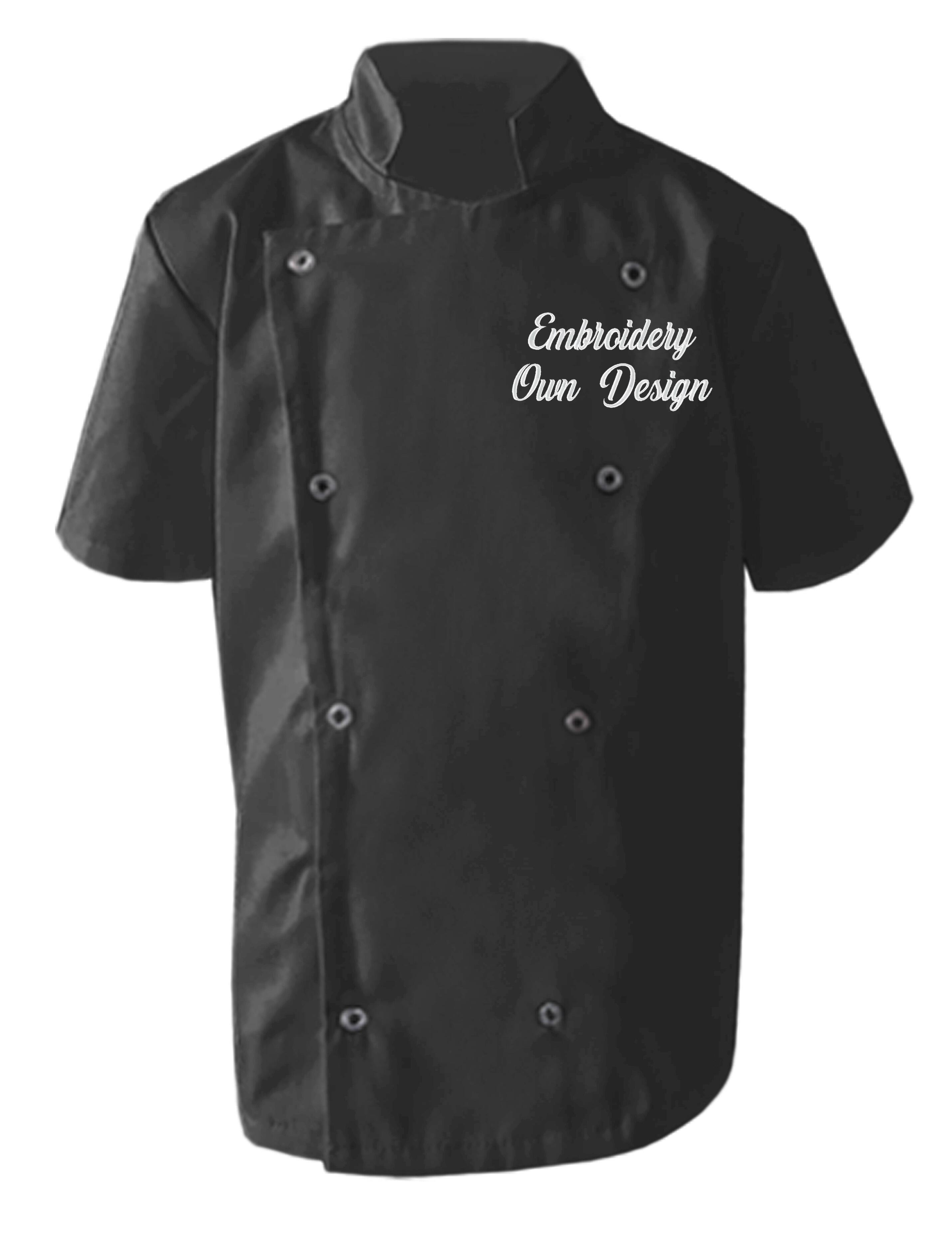Personalised Kids Chef's Jacket Dark Grey with Embroidery