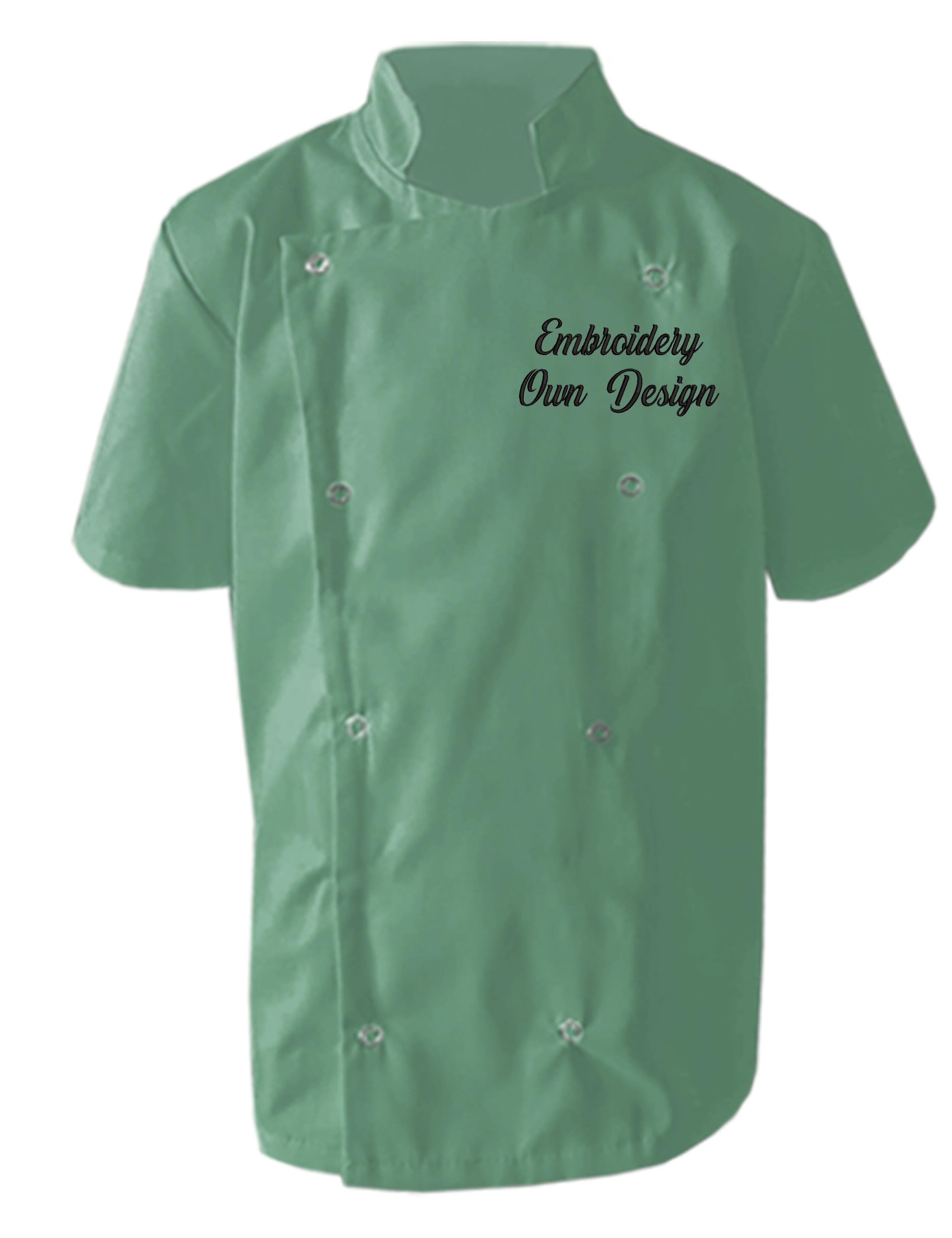 Personalised Kids Chef Jacket Olive with Embroidery