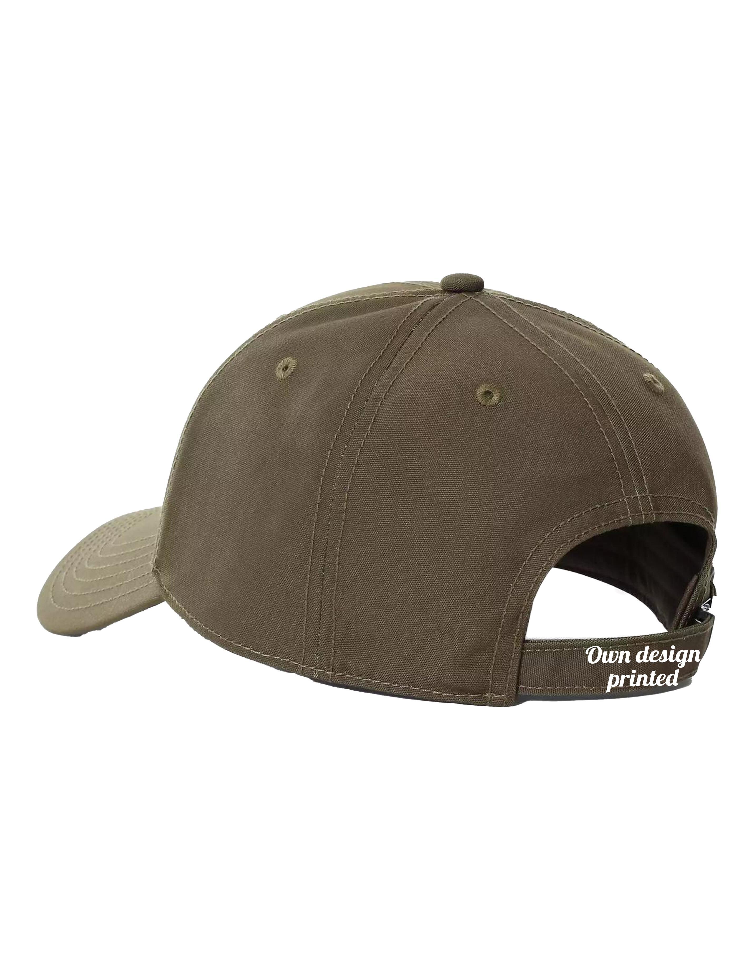 Photo Printed Baseball cap Olive with back print