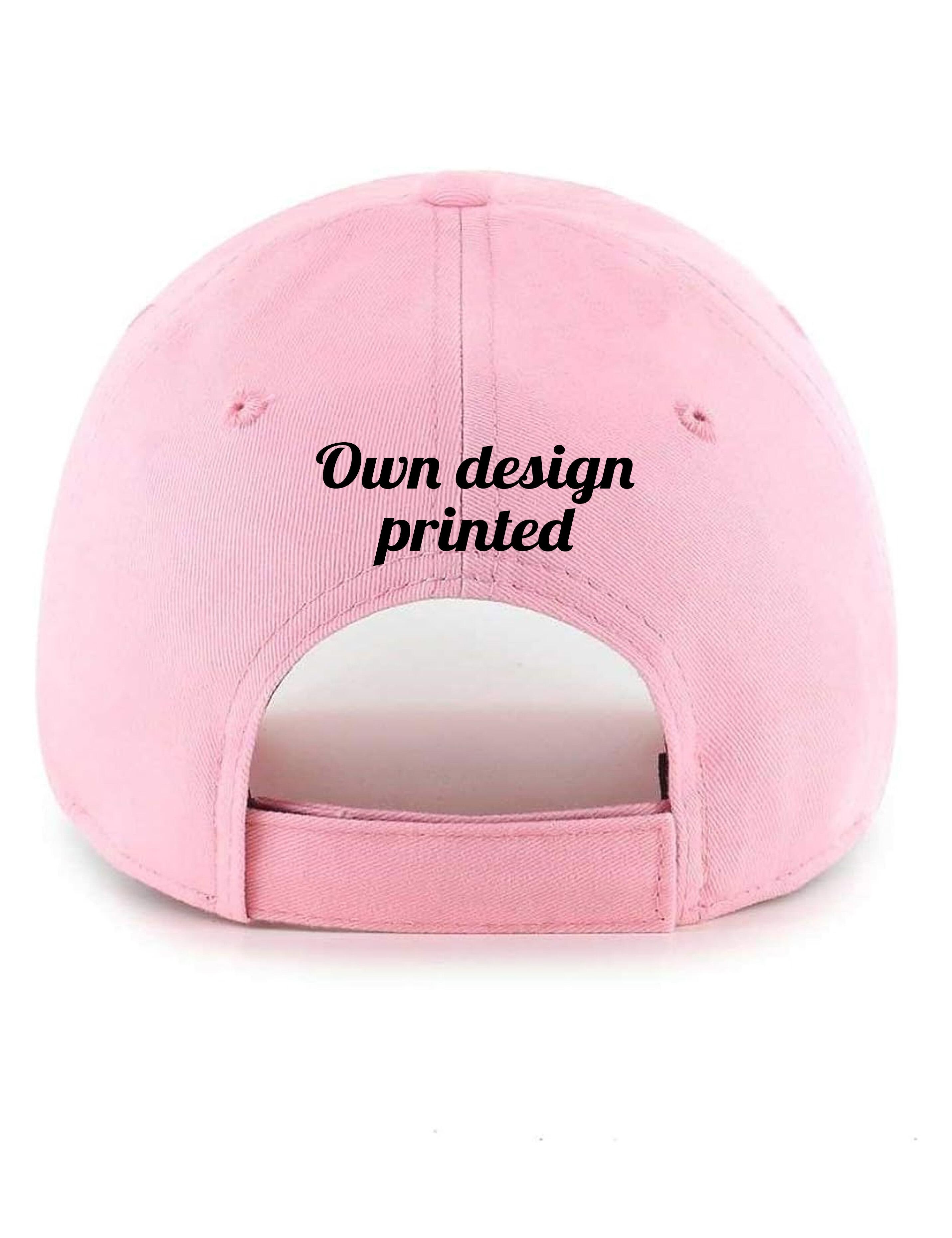 Photo Printed Baseball Cap Pink for hens and do