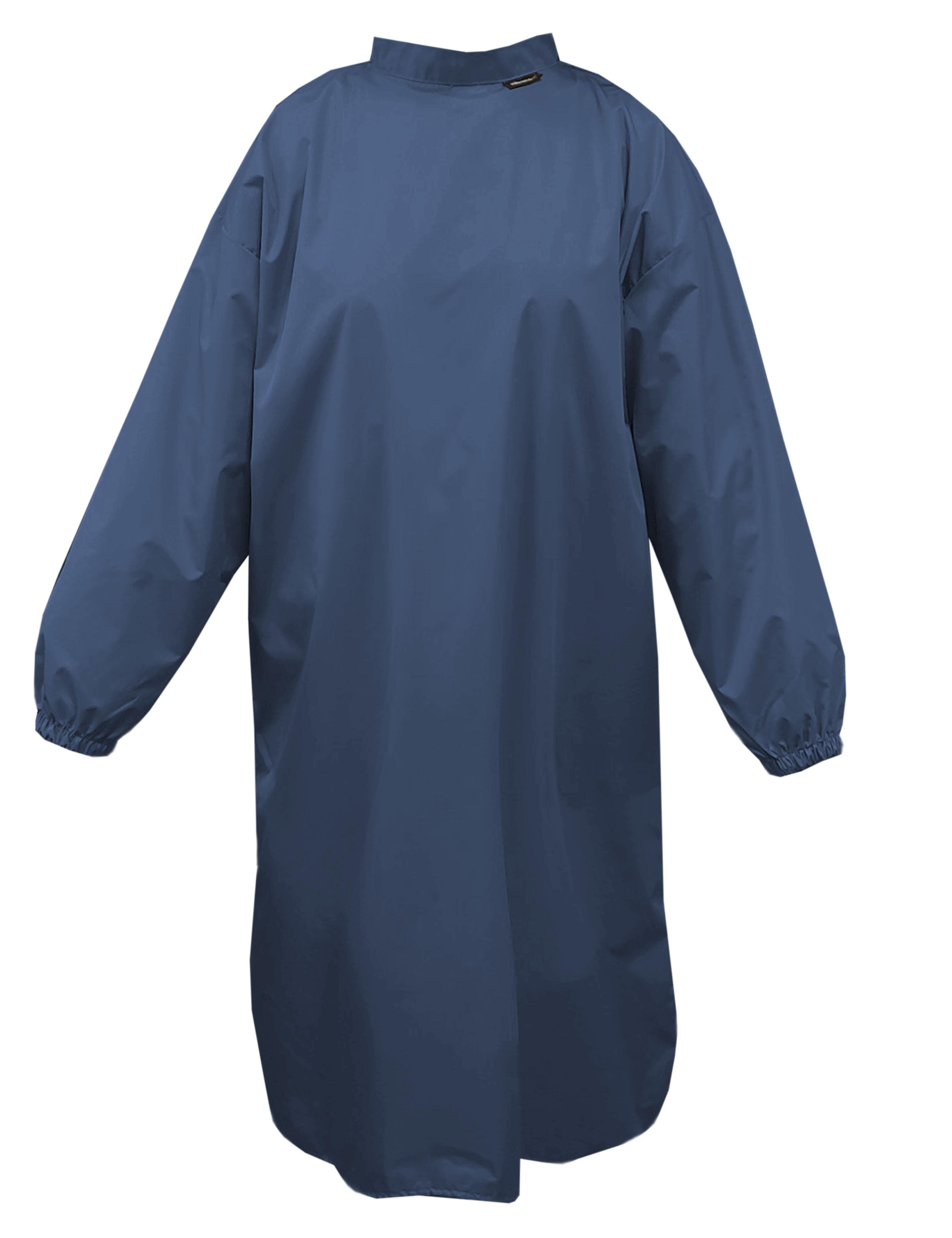 Nibano Hairdressing gown with sleeves denim blue