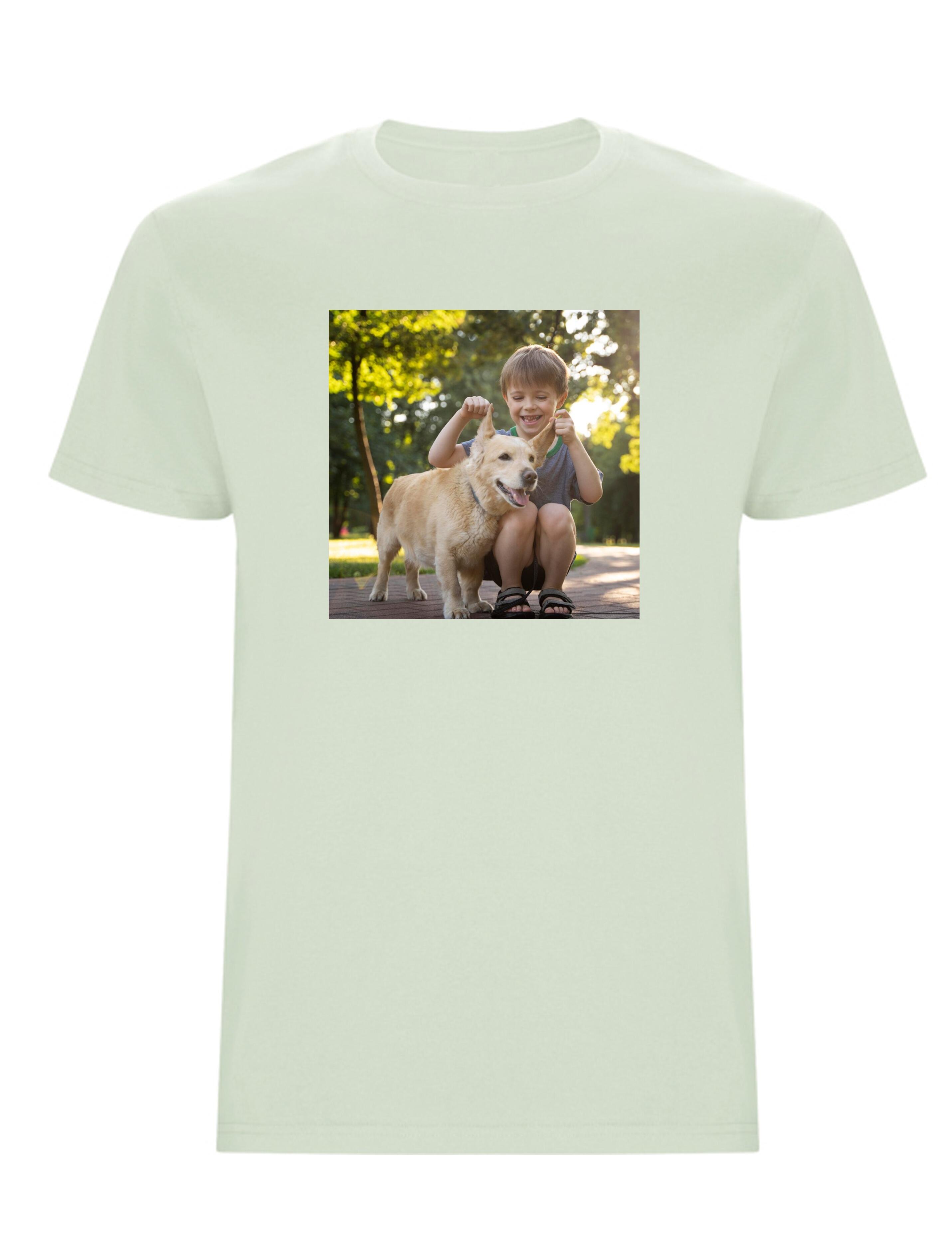 Custom Photo Printed Heavyweight Kids T-Shirt Pistachio