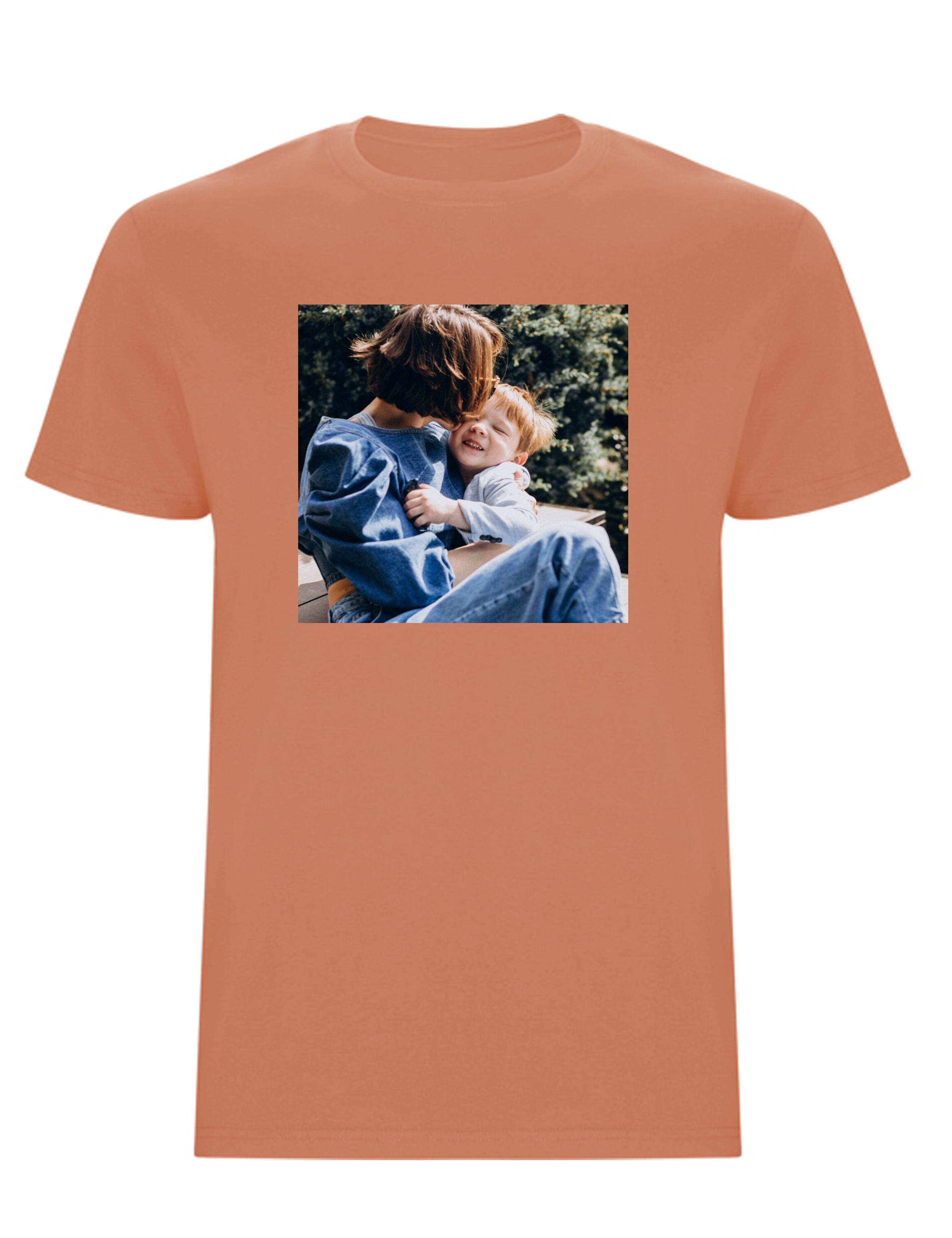 Custom Photo Printed Heavyweight Kids T-Shirt Terracotta