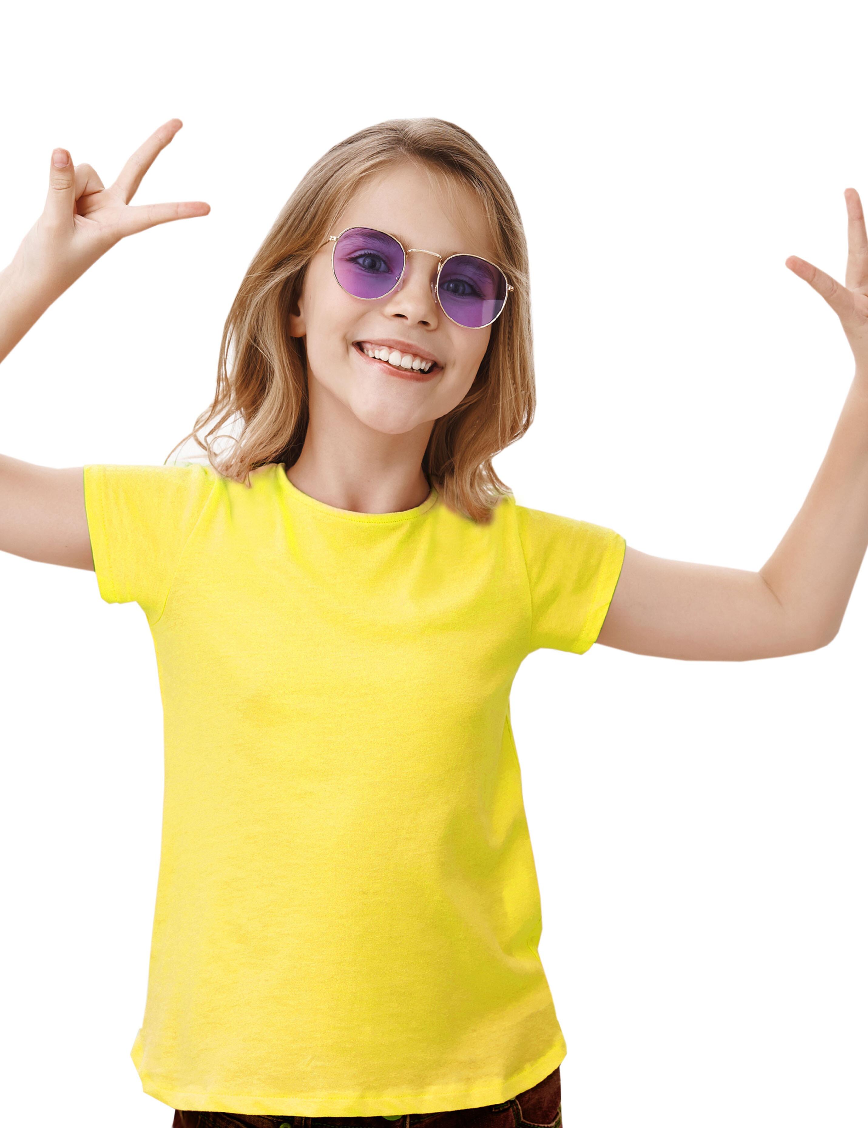 Personalised Photo Printed Heavyweight Kids T-Shirt Yellow