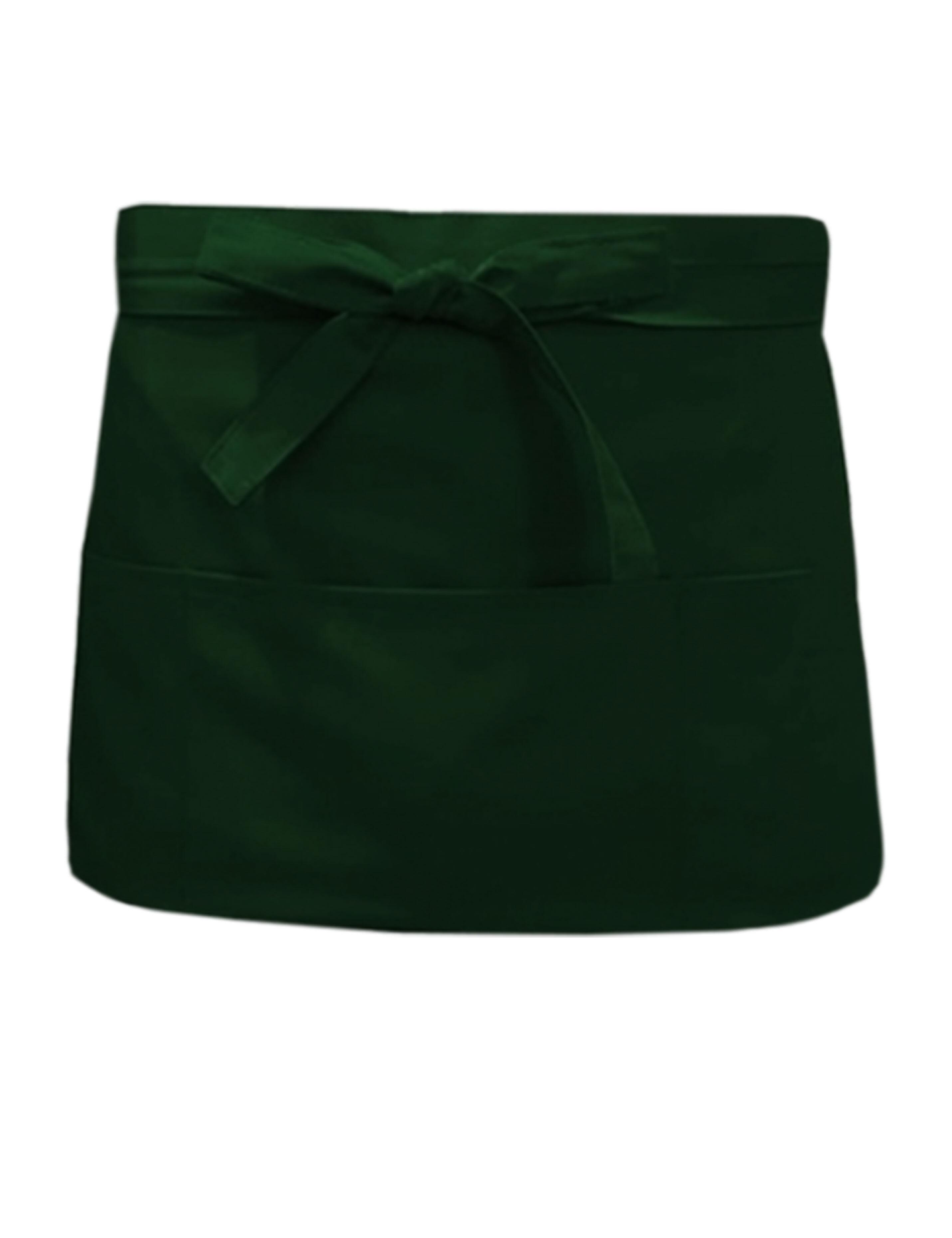 Nibano Short bar waist apron bottle green