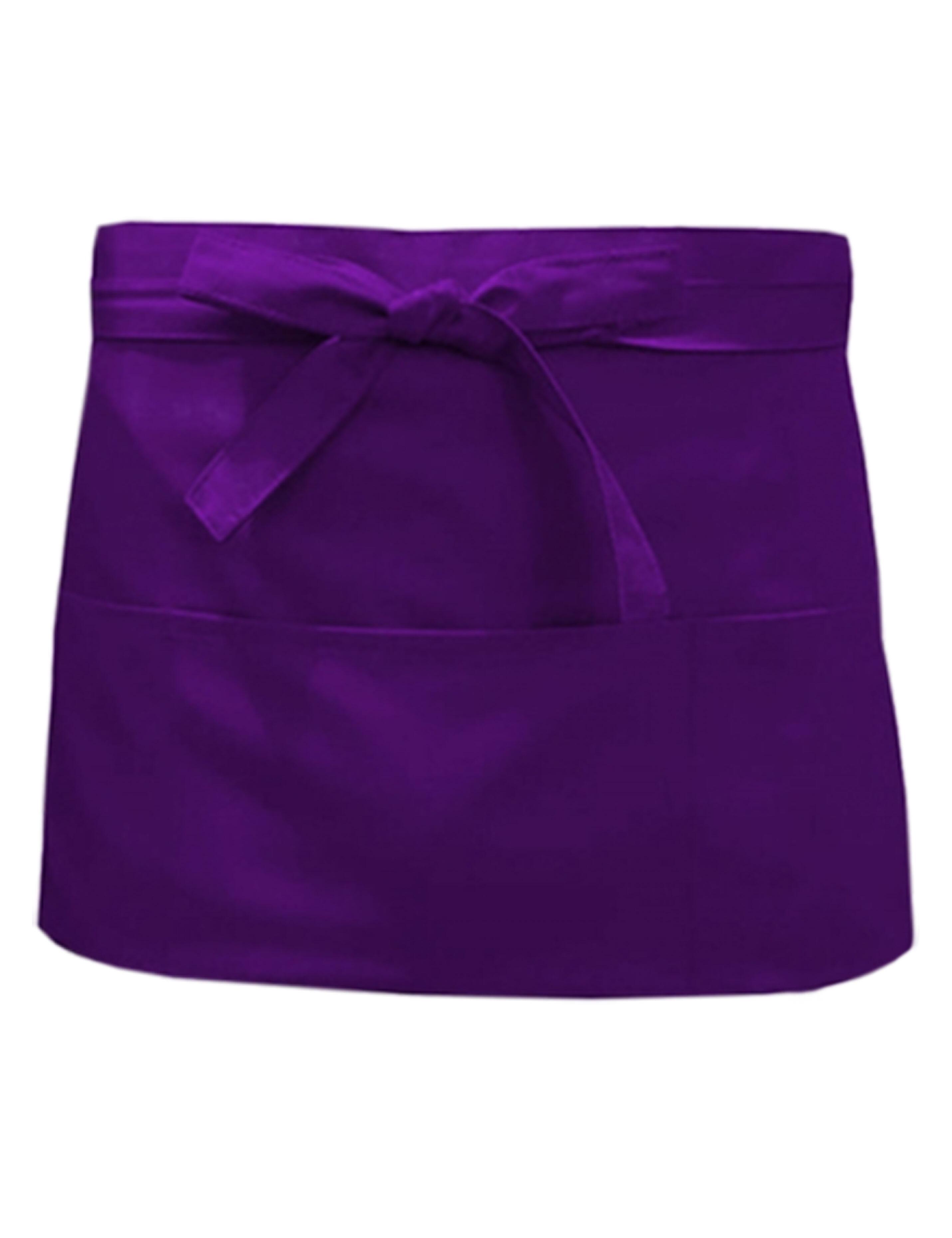 Nibano short bar apron purple