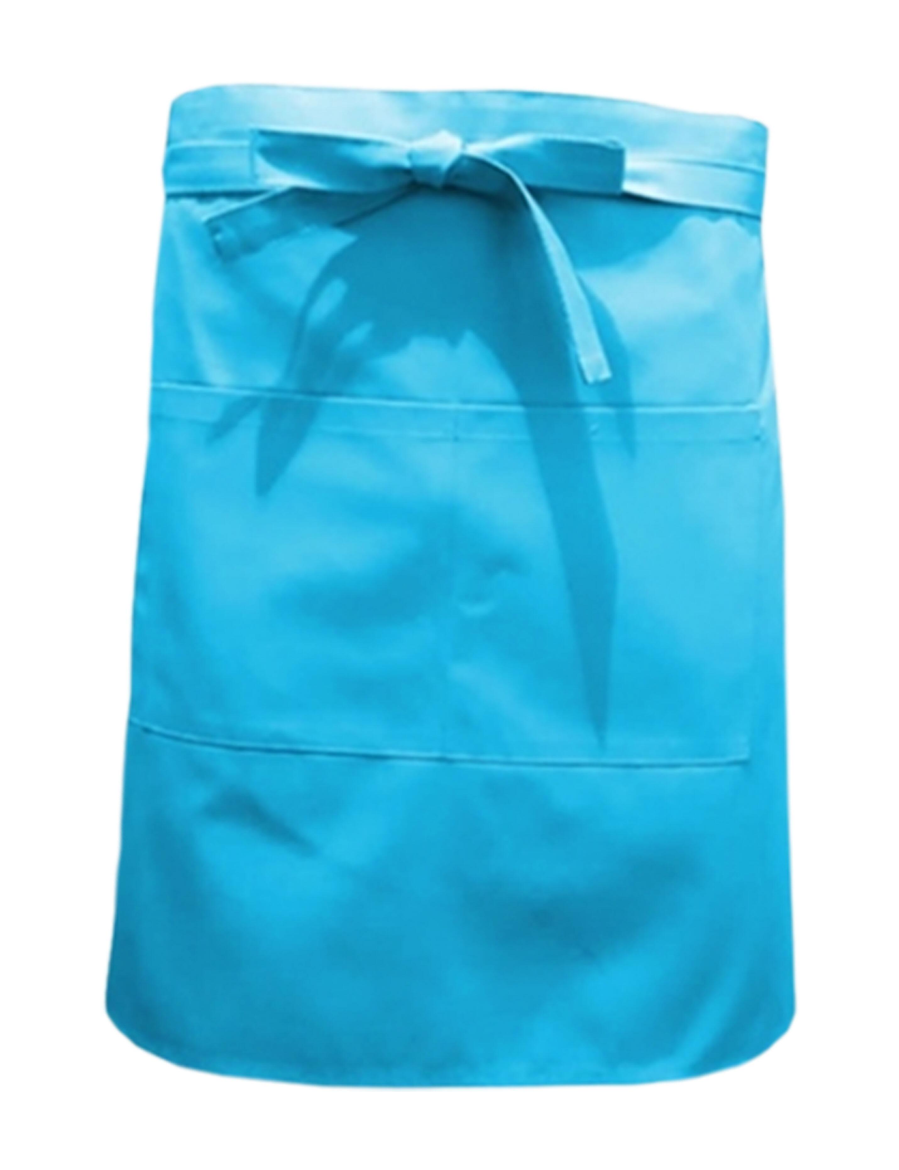 Nibano Mid Length Waist Apron with pockets Turquoise
