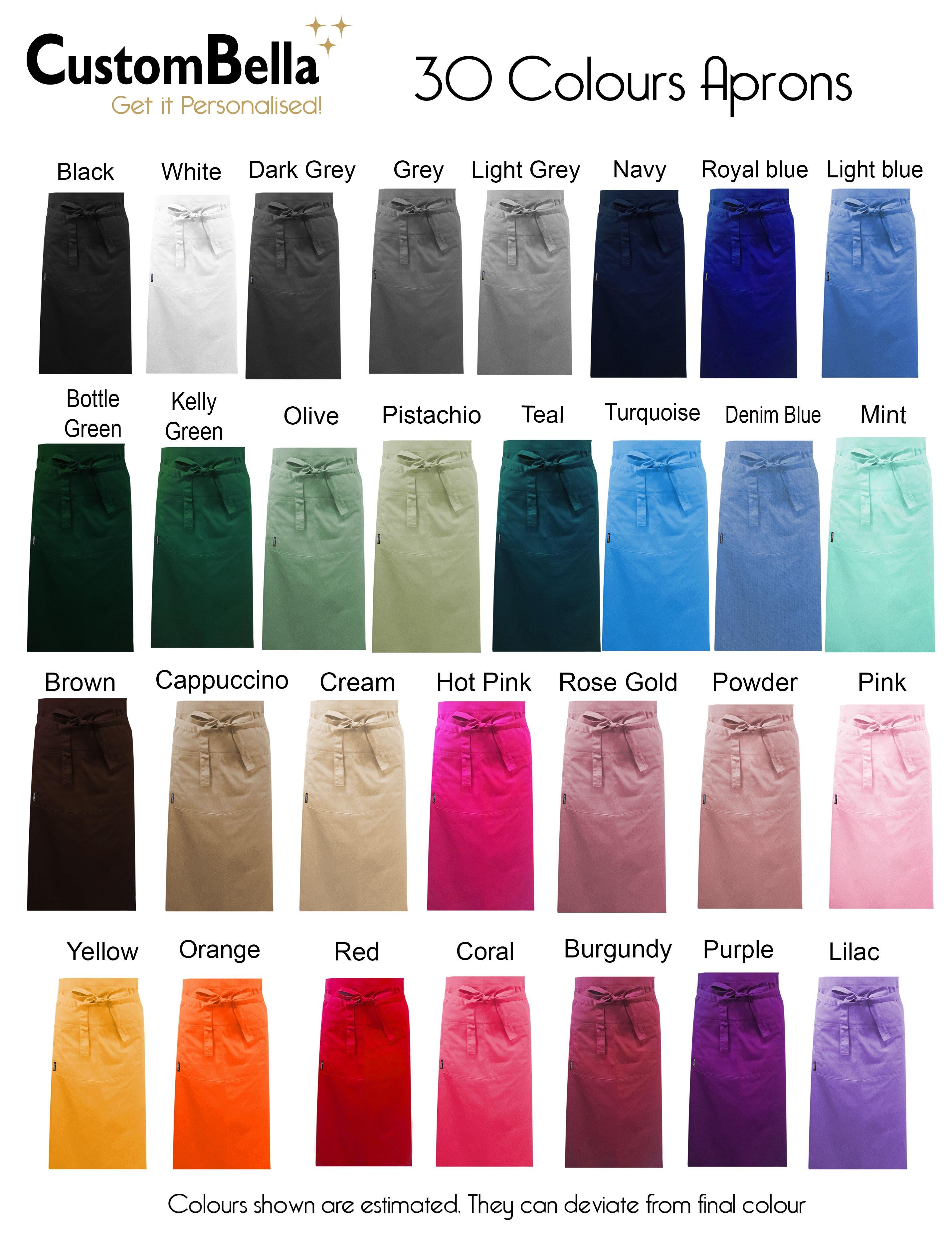 Professional long Waist Apron with pockets Navy