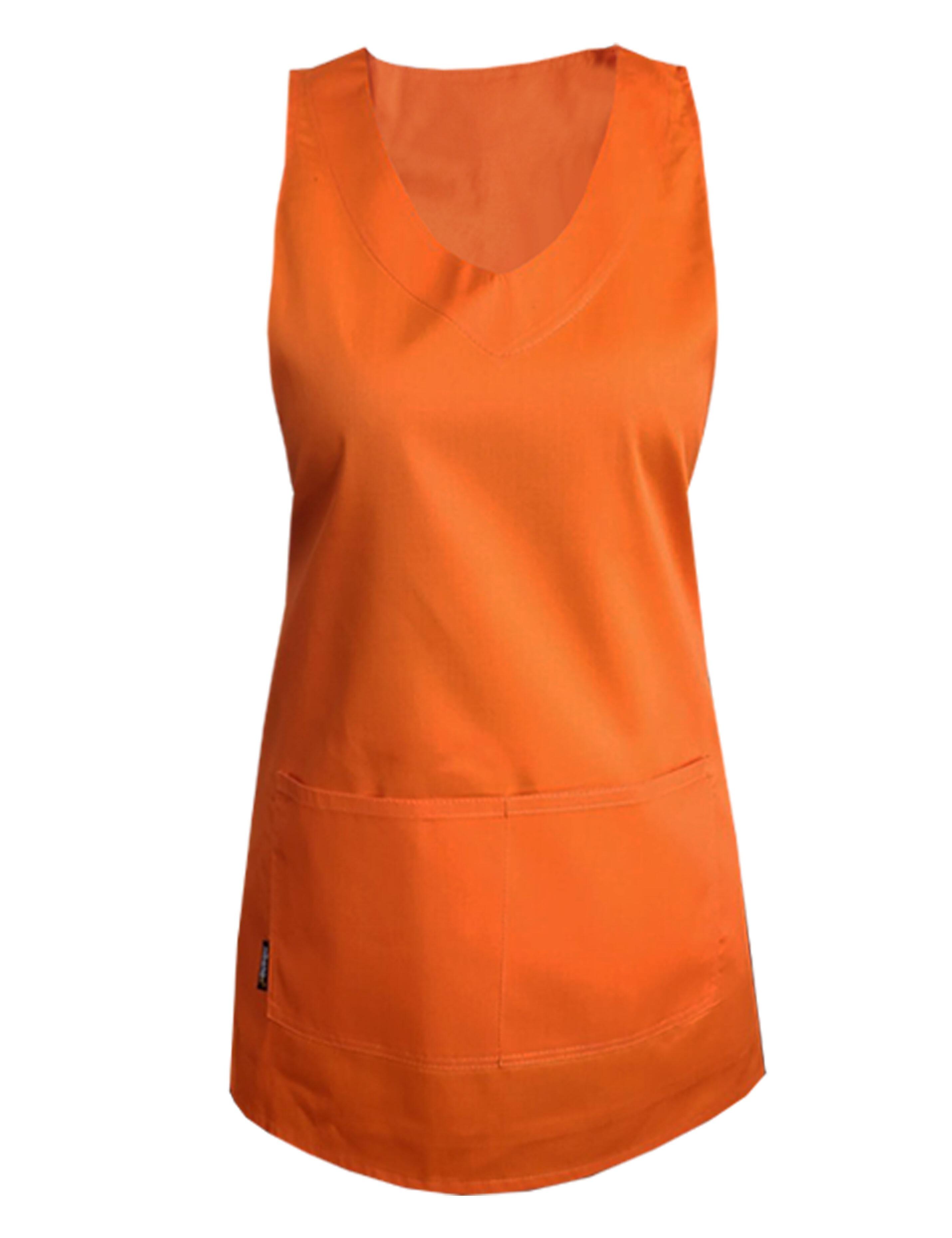 Nibano salon apron orange waterproof wrap around