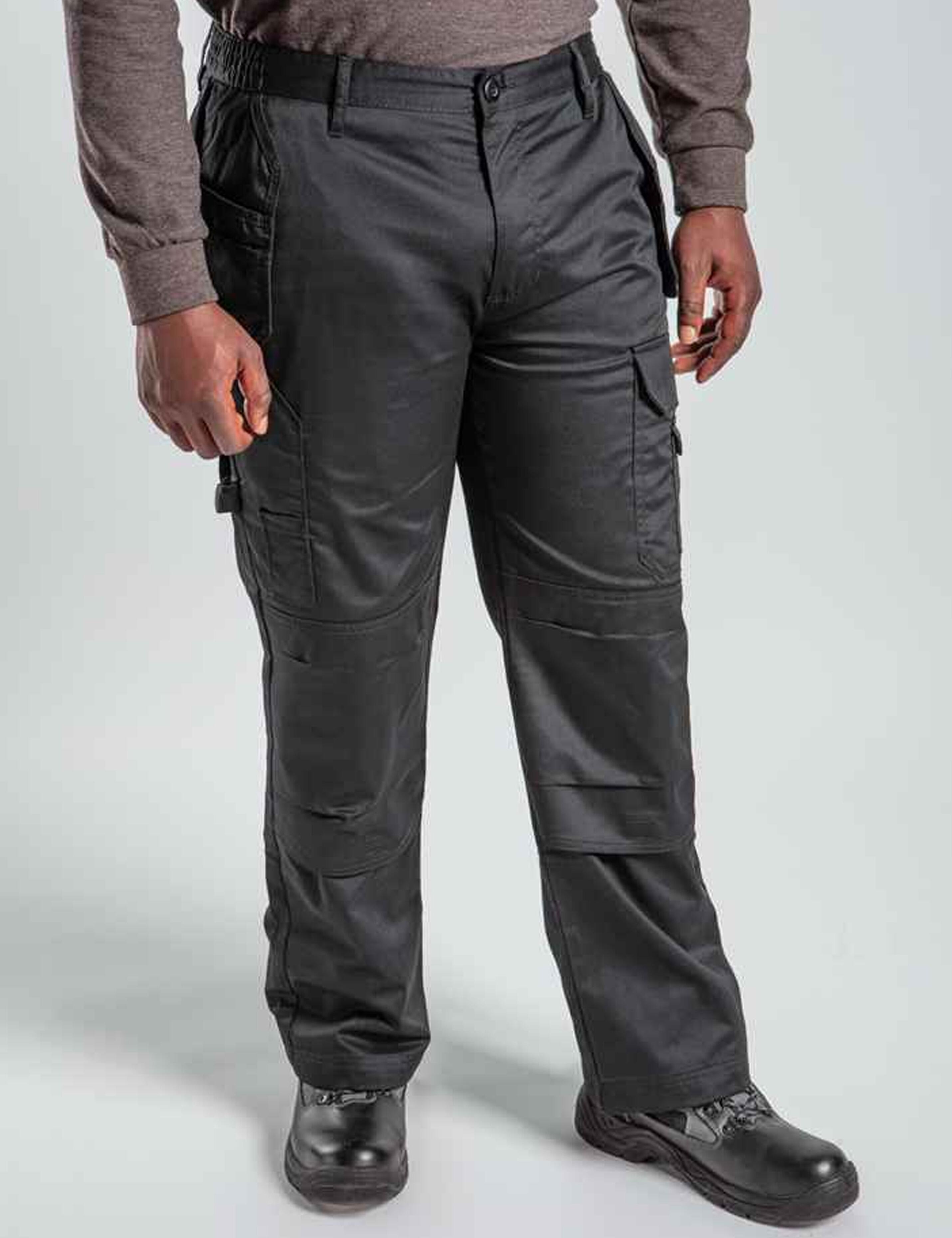Printed work trouser with holster pockets black