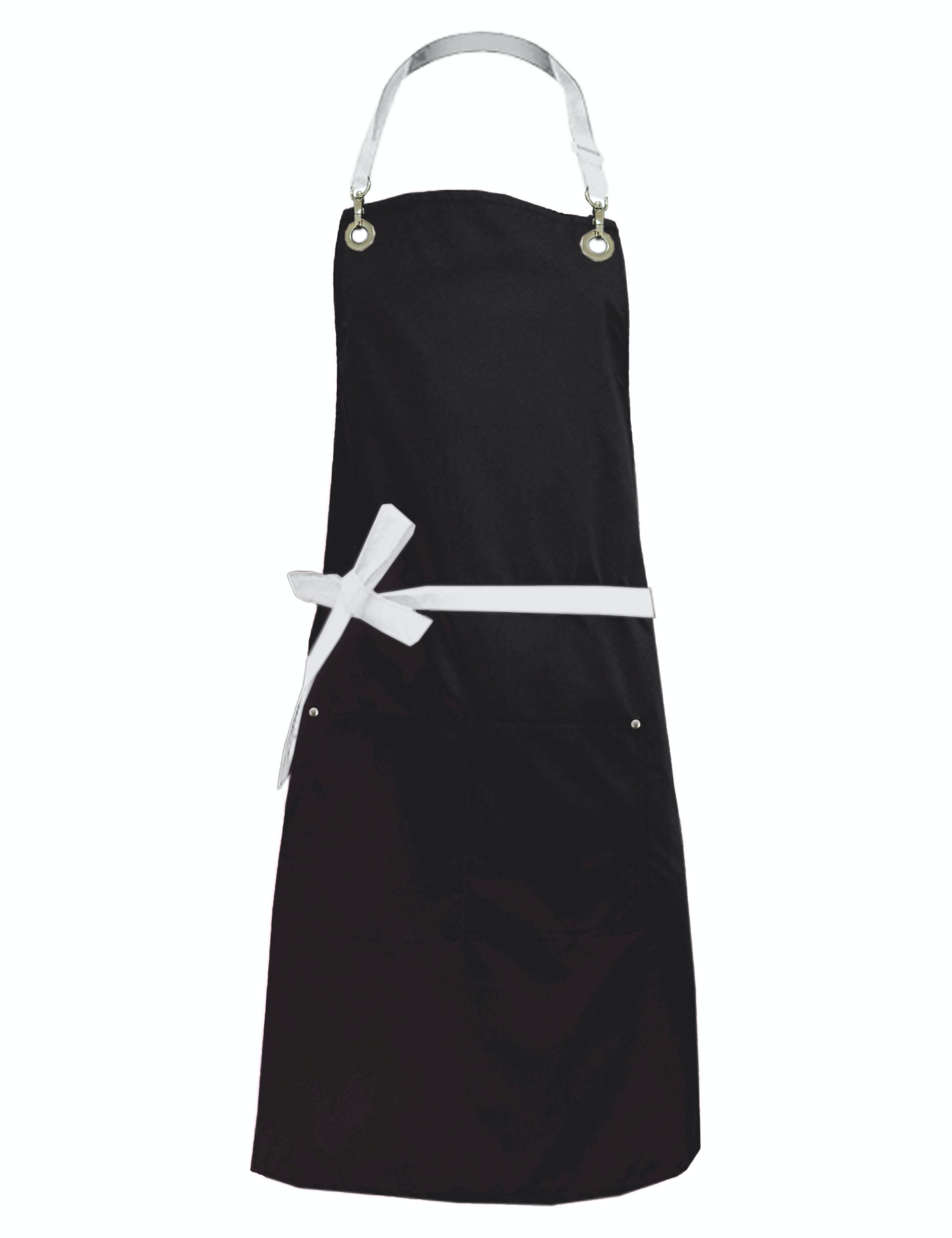 Nibano waterproof bi-colour luxury hairdressing and grooming apron black