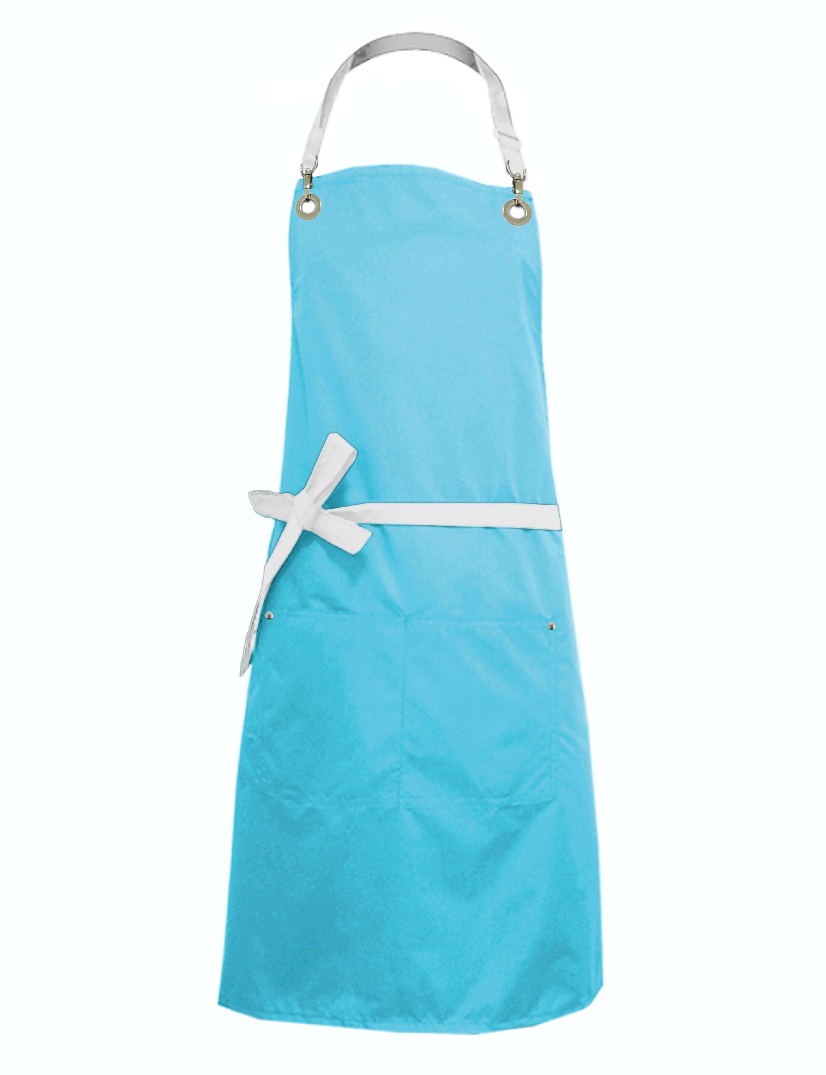 Nibano waterproof bi-colour luxury hairdressing and grooming apron aqua blue